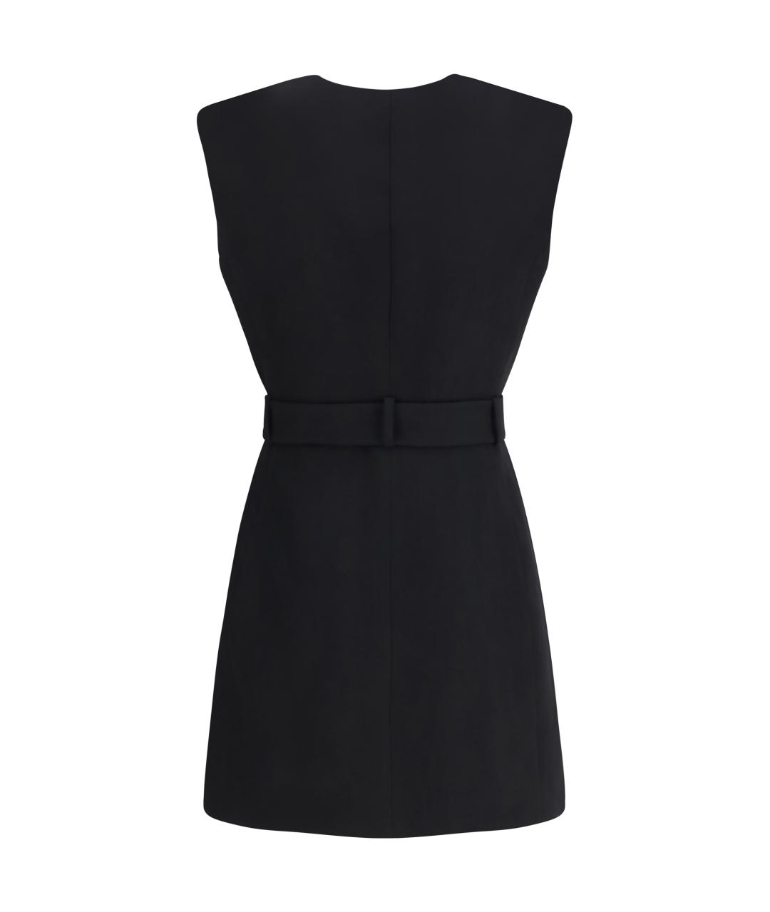 BALMAIN Черное шерстяное коктейльное платье, фото 2