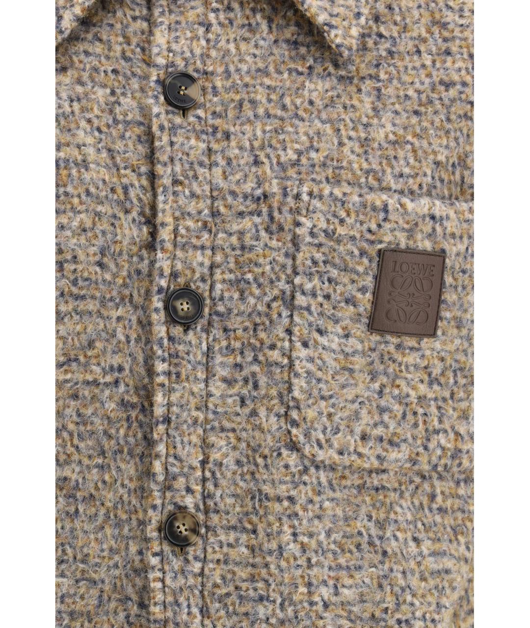 LOEWE Бежевая шерстяная куртка, фото 3