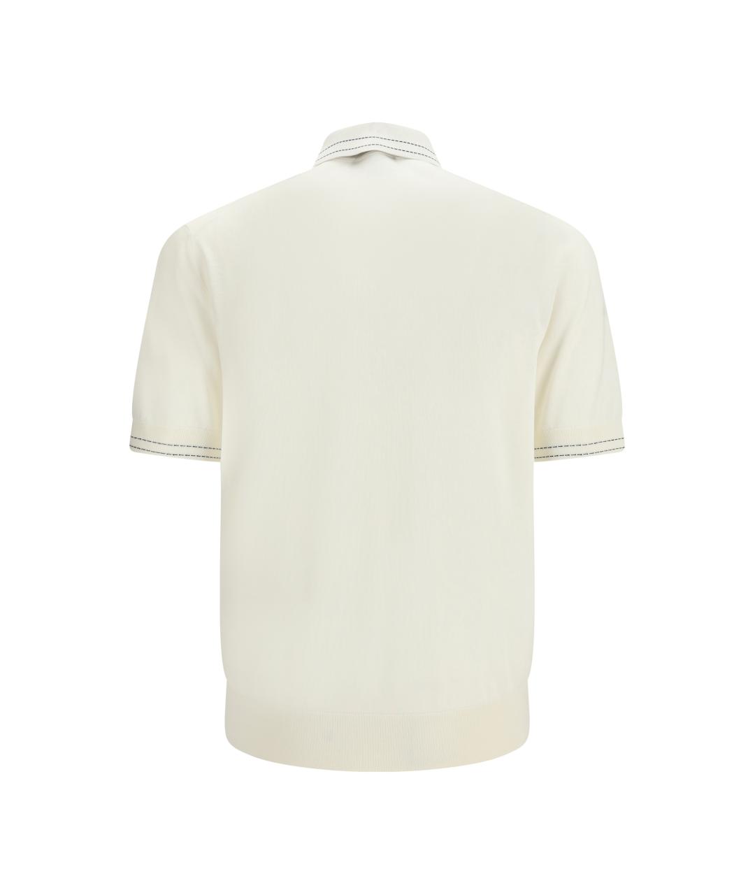 DOLCE&GABBANA Белое поло с коротким рукавом, фото 2