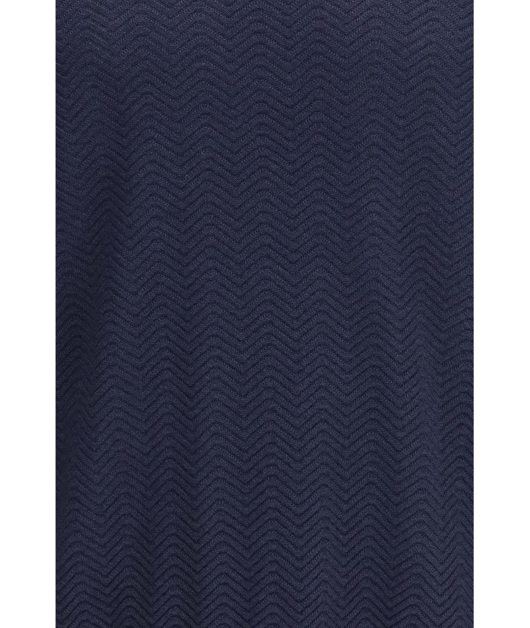 GIORGIO ARMANI Темно-синий шелковый джемпер / свитер, фото 3