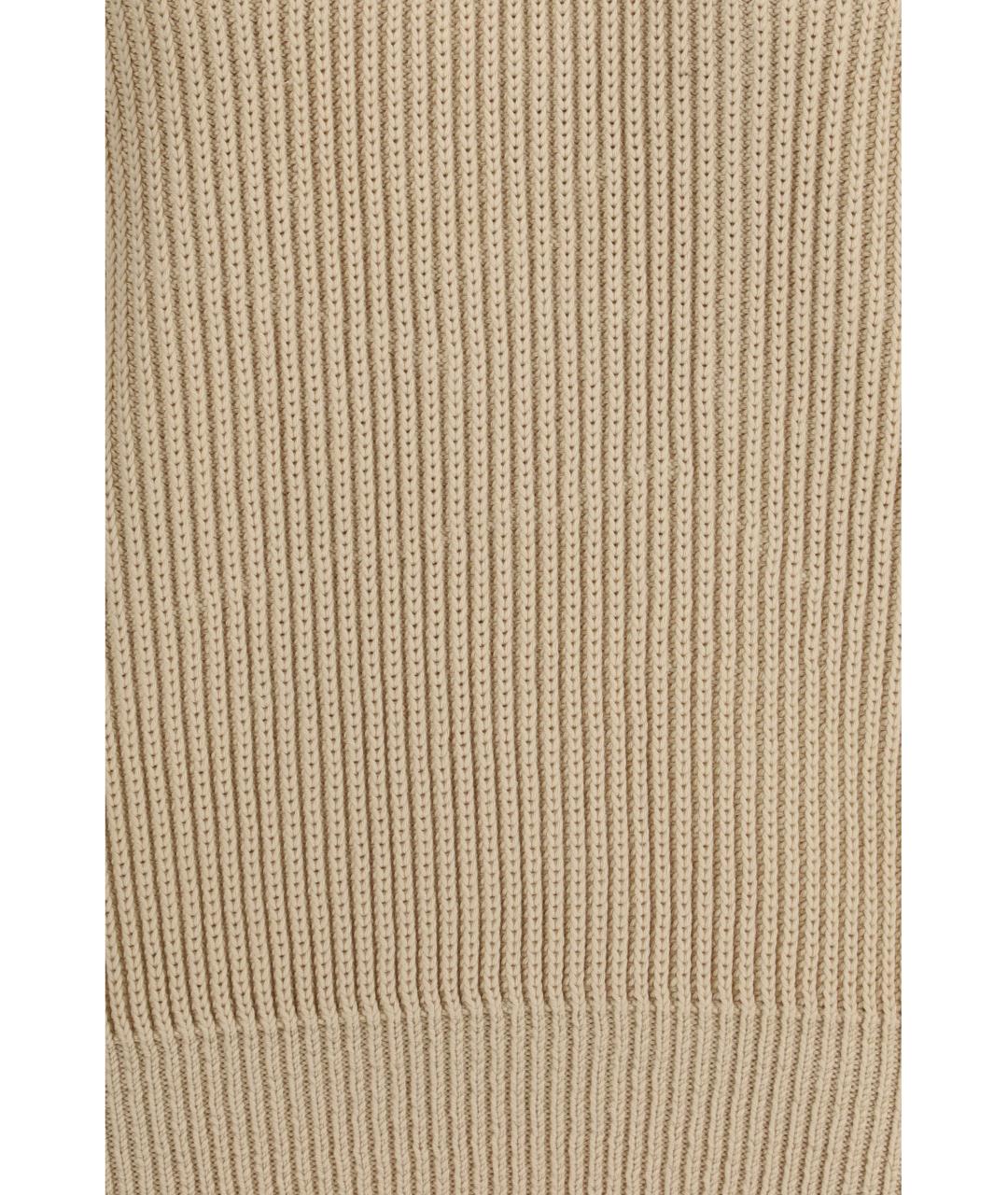 SAINT LAURENT Бежевый хлопковый джемпер / свитер, фото 3