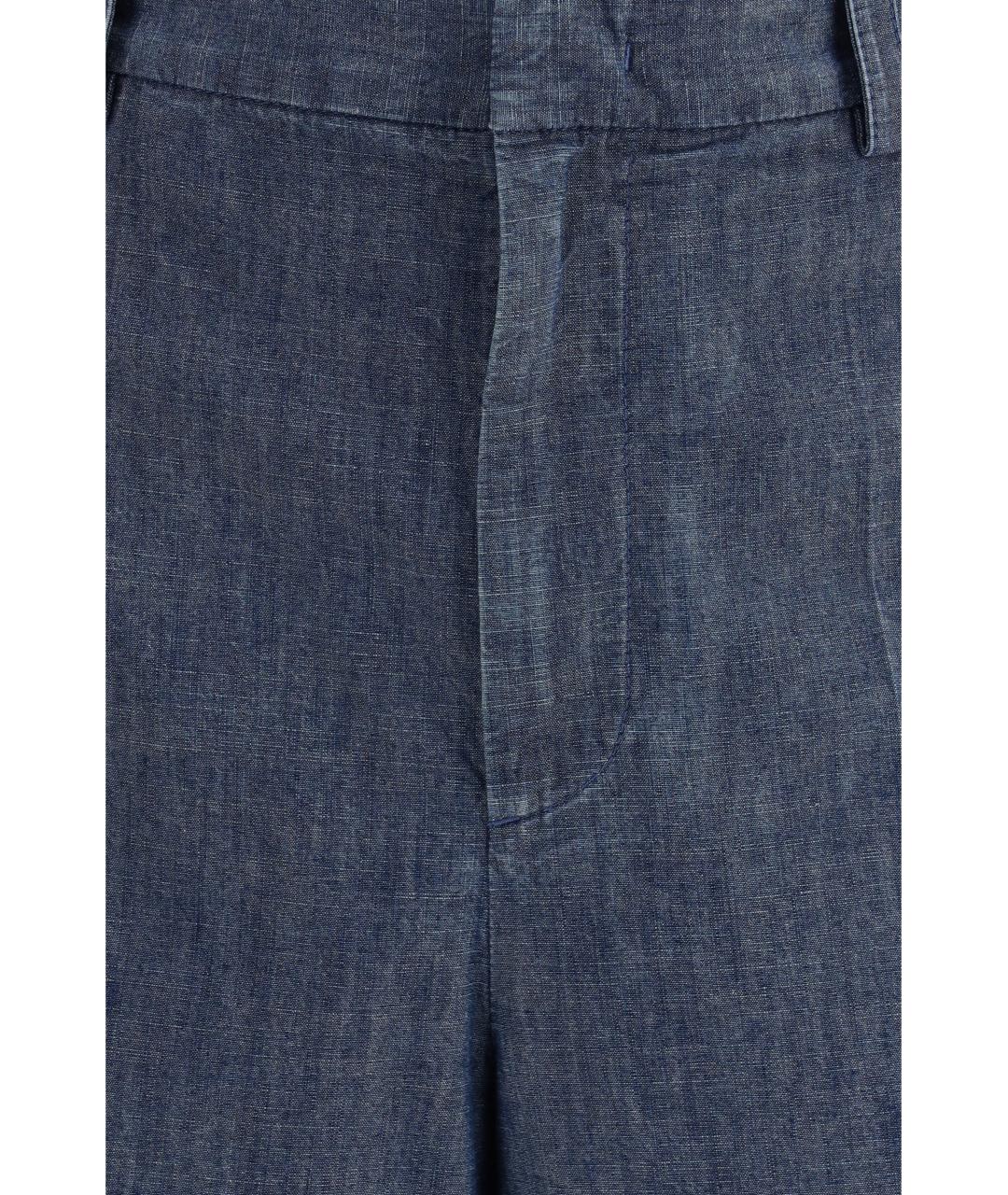 JIL SANDER Синие хлопковые шорты, фото 3