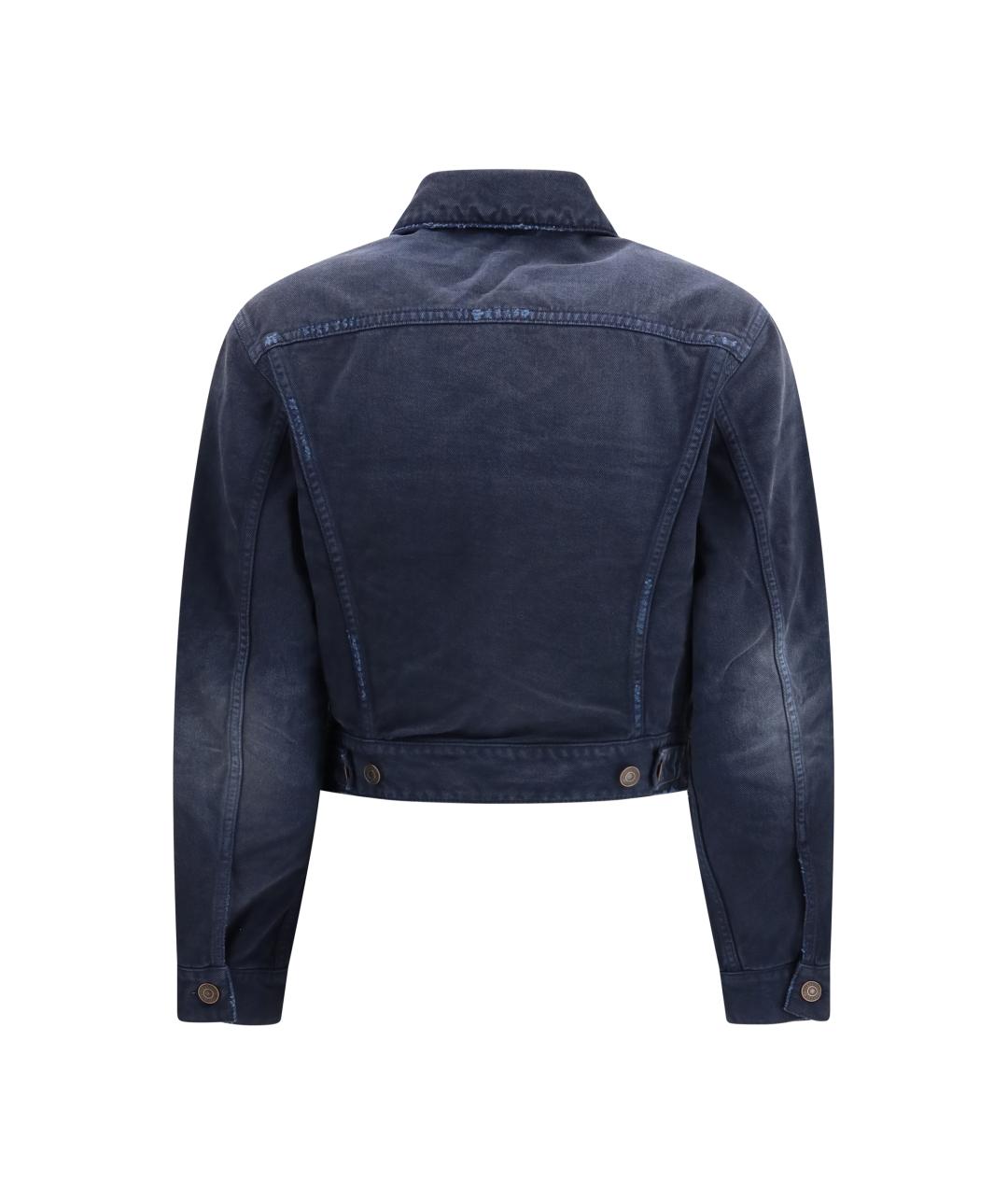 BALENCIAGA Синяя хлопковая куртка, фото 2