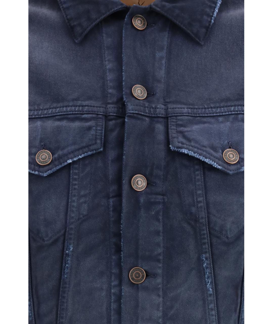 BALENCIAGA Синяя хлопковая куртка, фото 3
