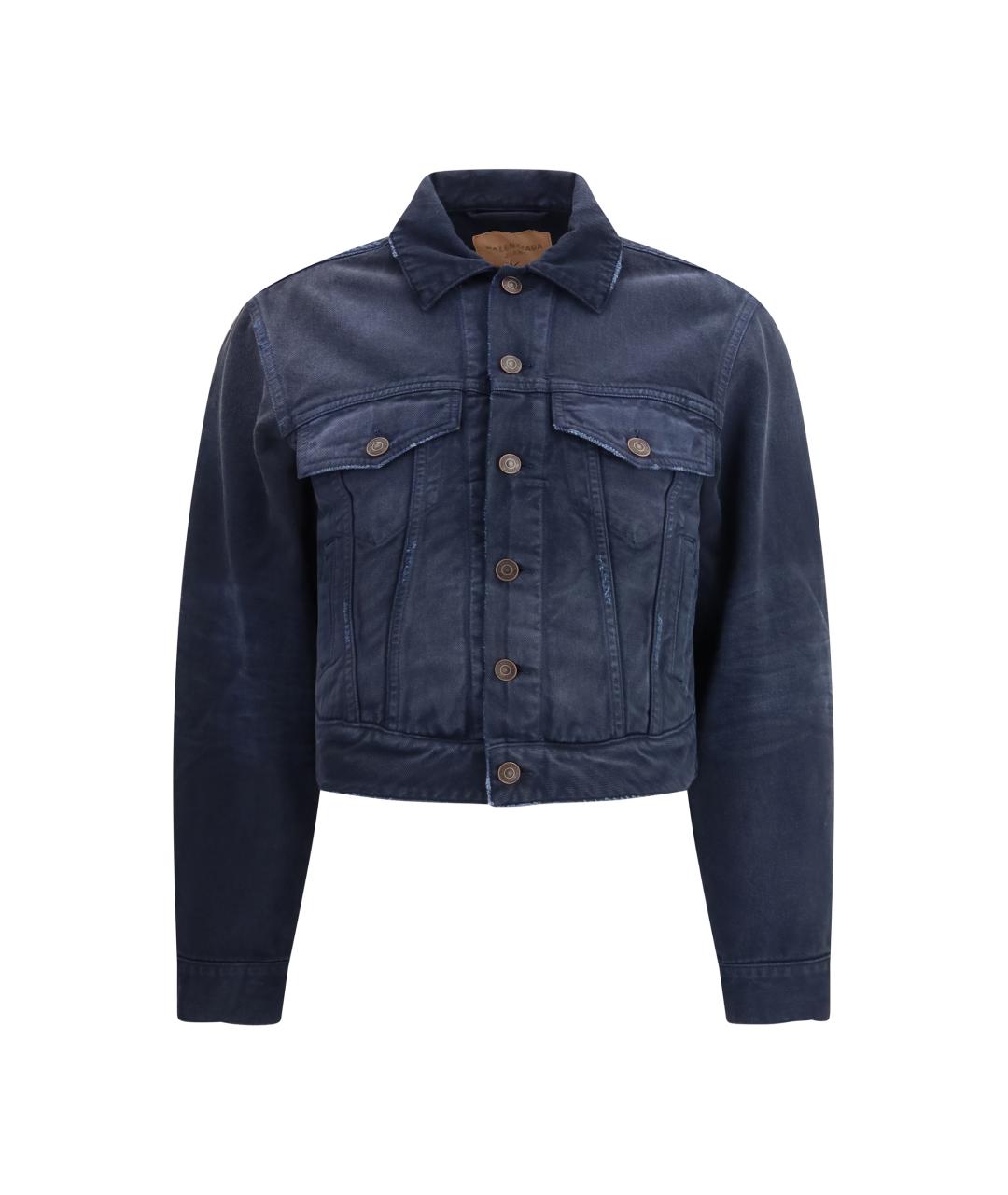 BALENCIAGA Синяя хлопковая куртка, фото 1