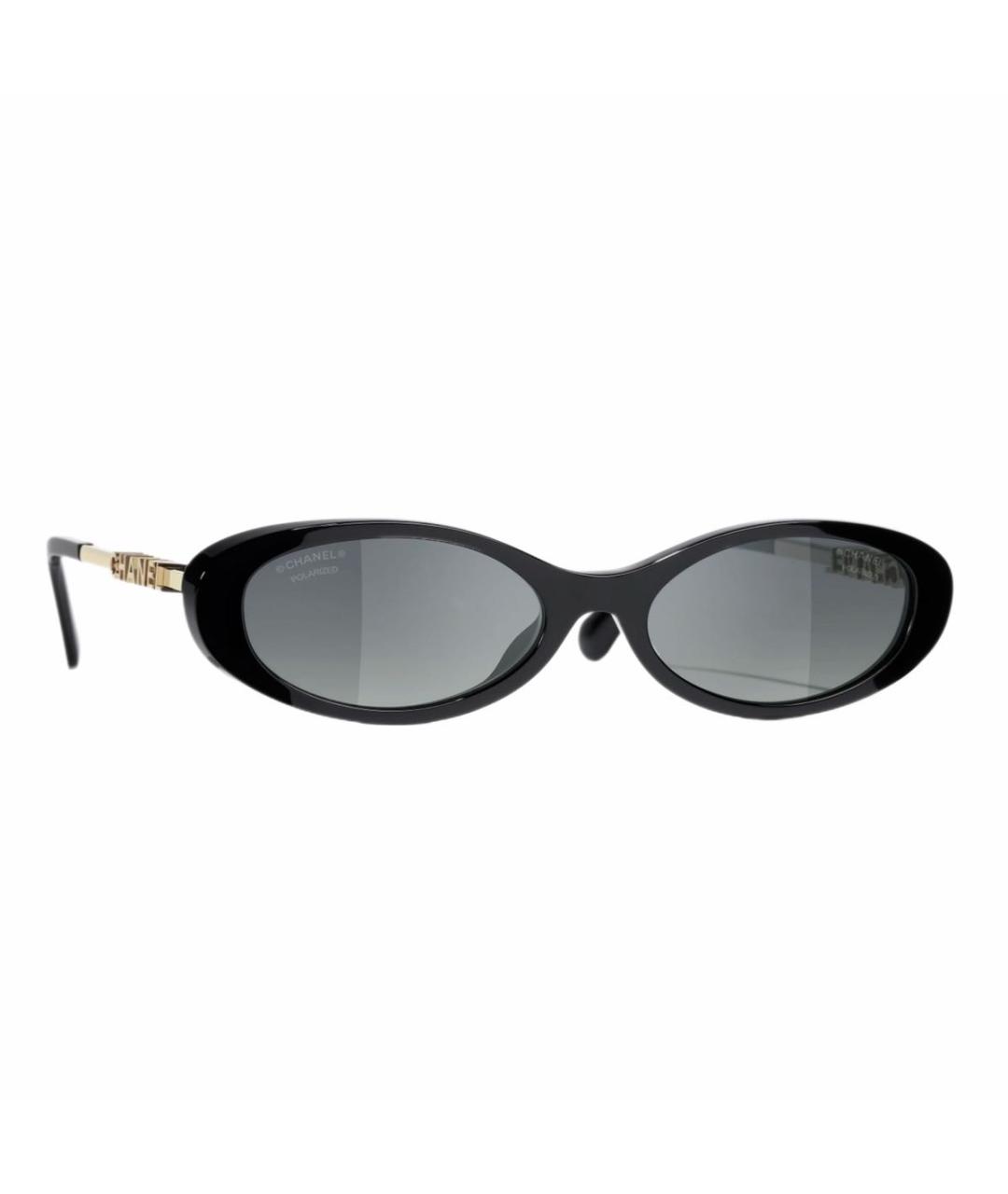 CHANEL Черные пластиковые солнцезащитные очки, фото 4