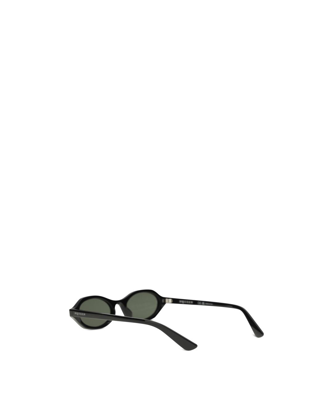 ALEXANDER MCQUEEN Черные пластиковые солнцезащитные очки, фото 3