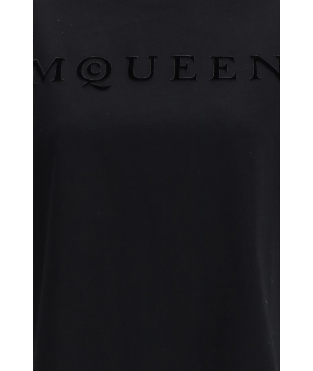 ALEXANDER MCQUEEN Черная хлопковая футболка, фото 3