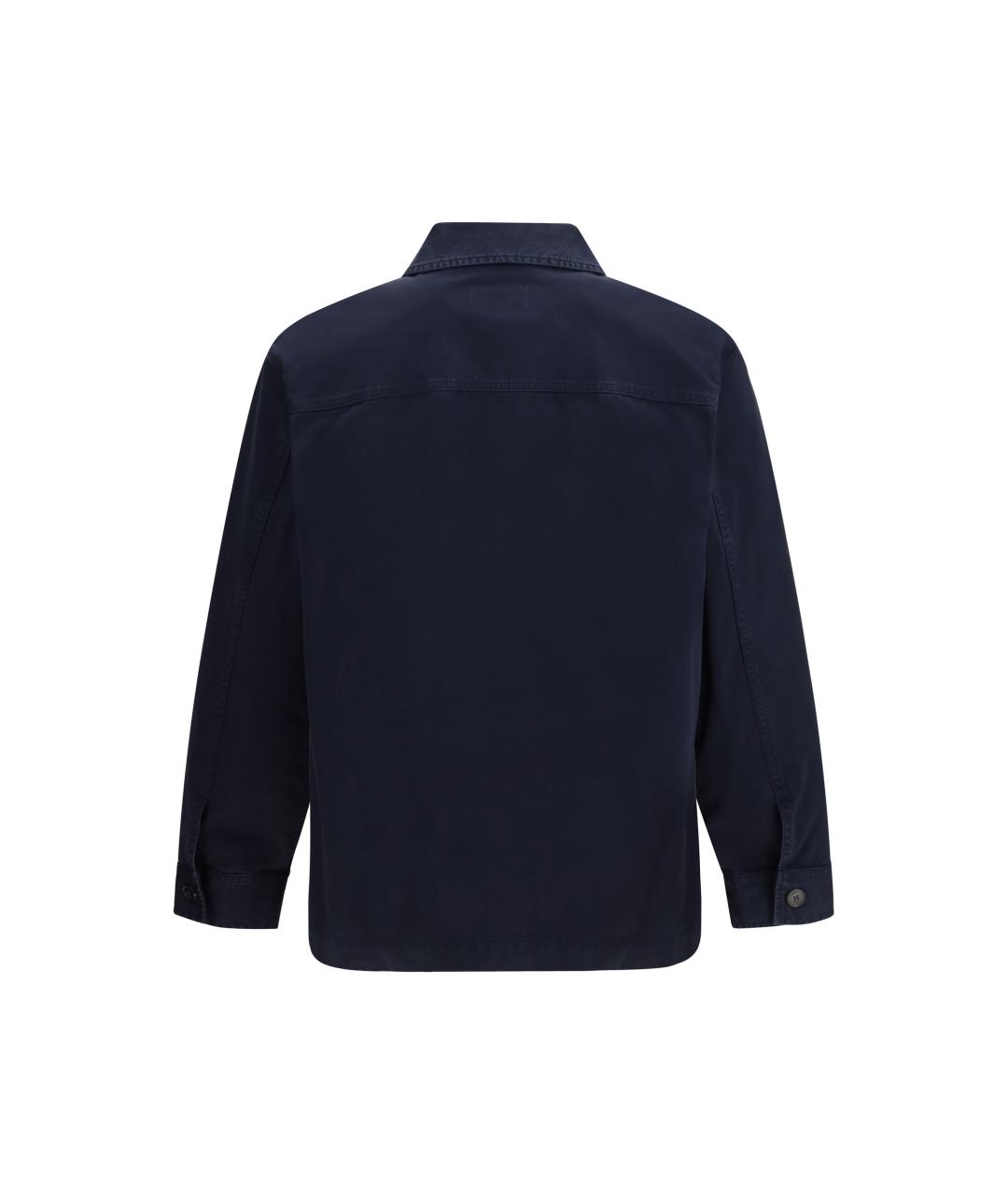 SAINT LAURENT Темно-синяя хлопковая кэжуал рубашка, фото 2