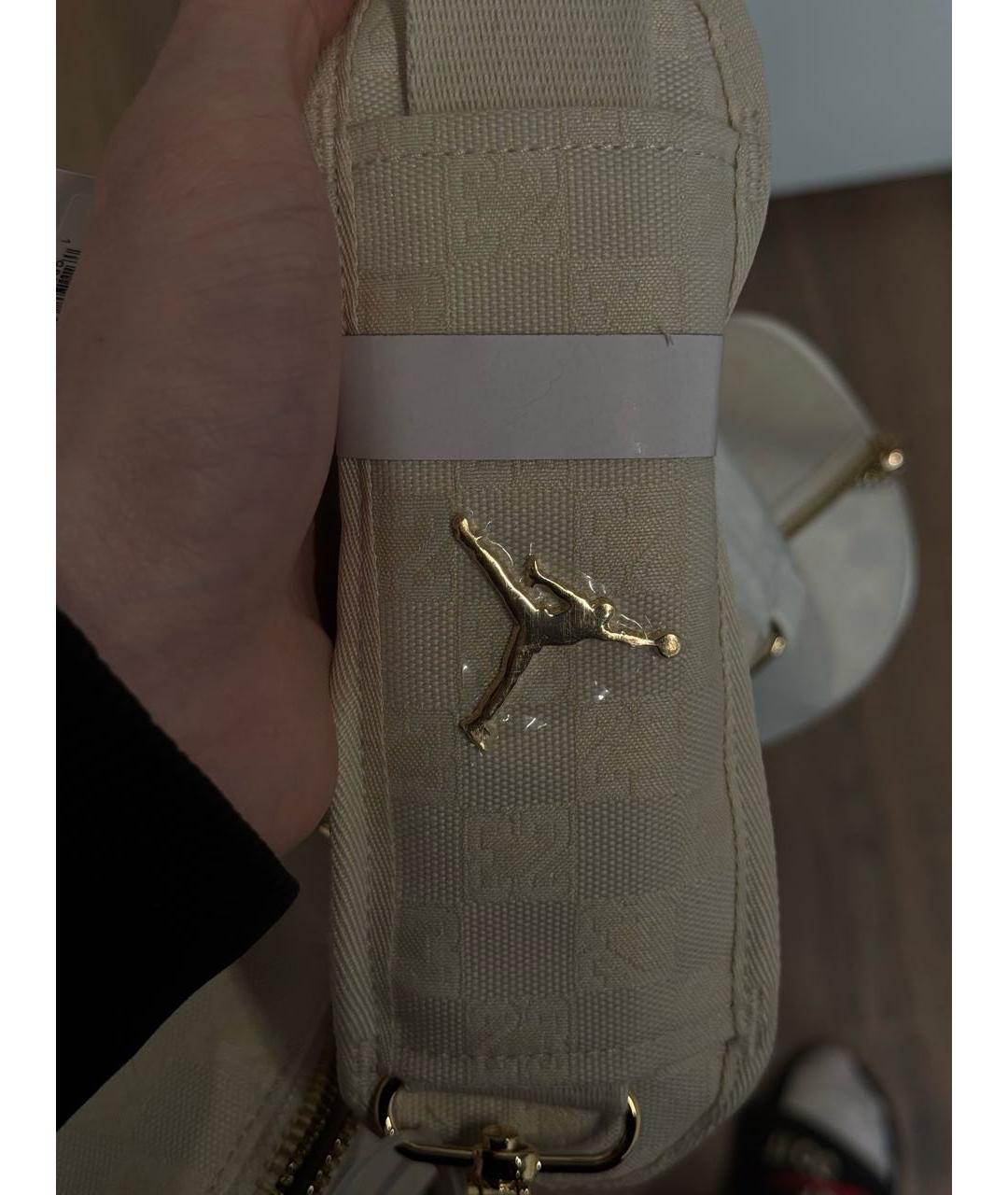 JORDAN Белая тканевая дорожная/спортивная сумка, фото 5