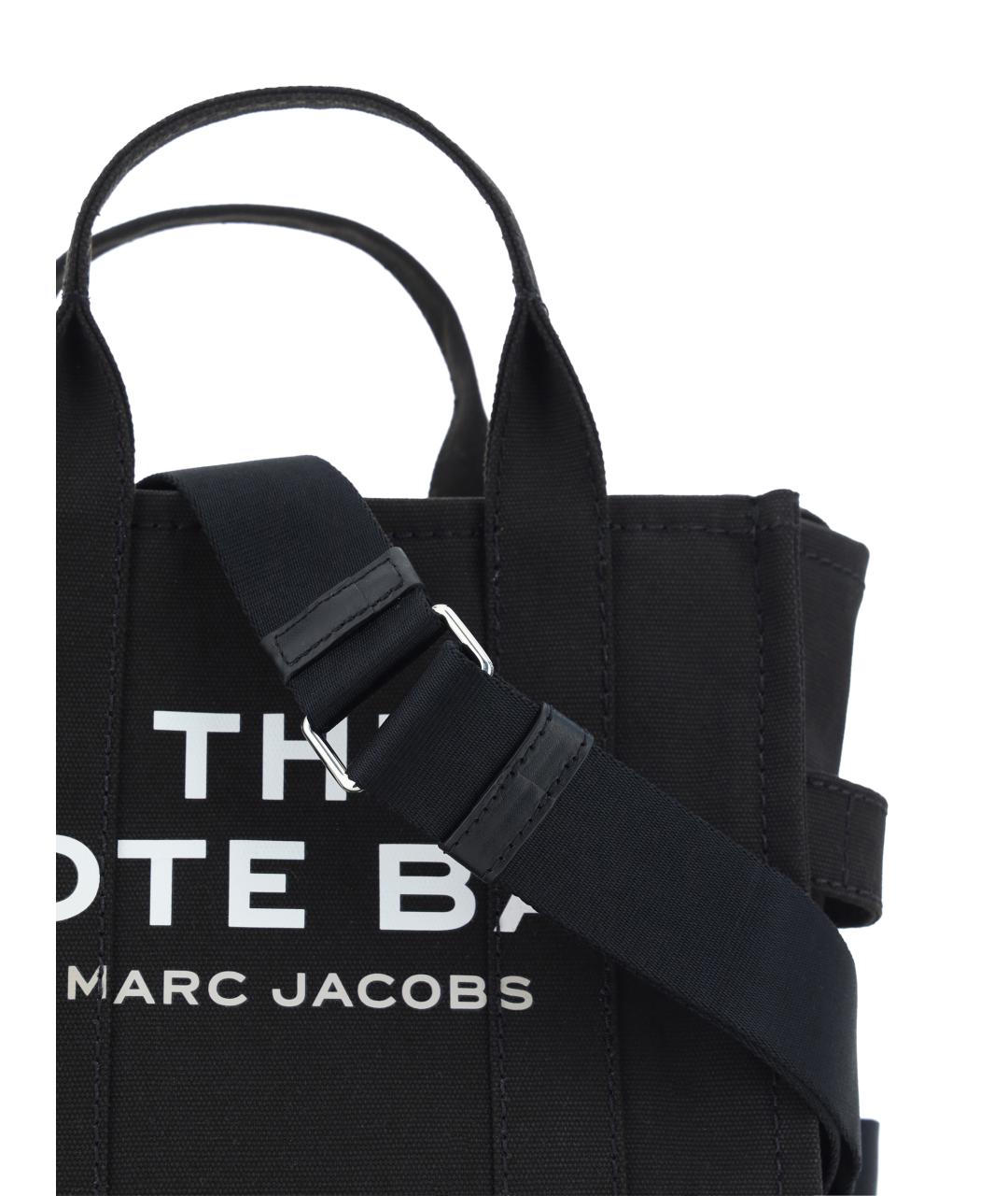 MARC JACOBS Черная хлопковая сумка тоут, фото 4