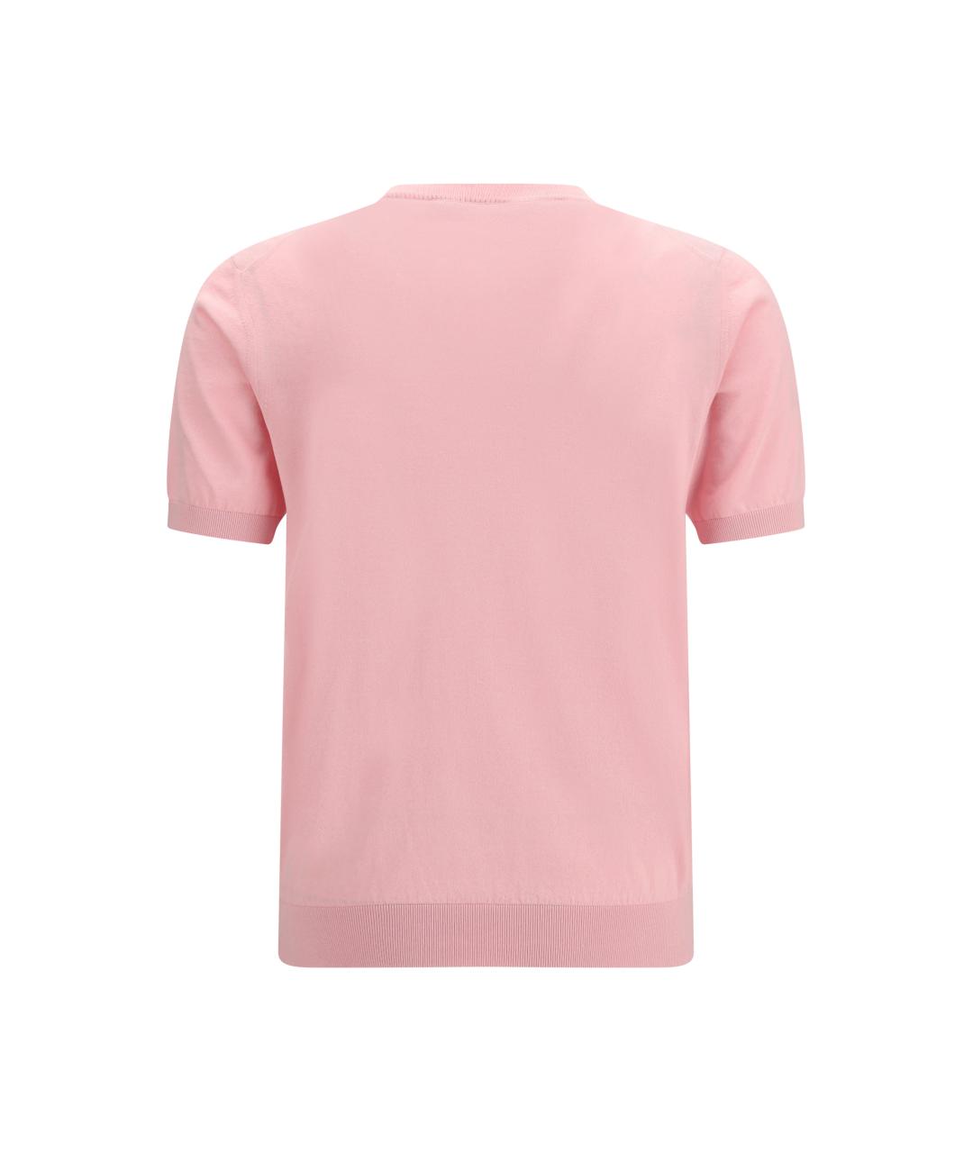 PIACENZA CASHMERE Розовая хлопковая футболка, фото 2