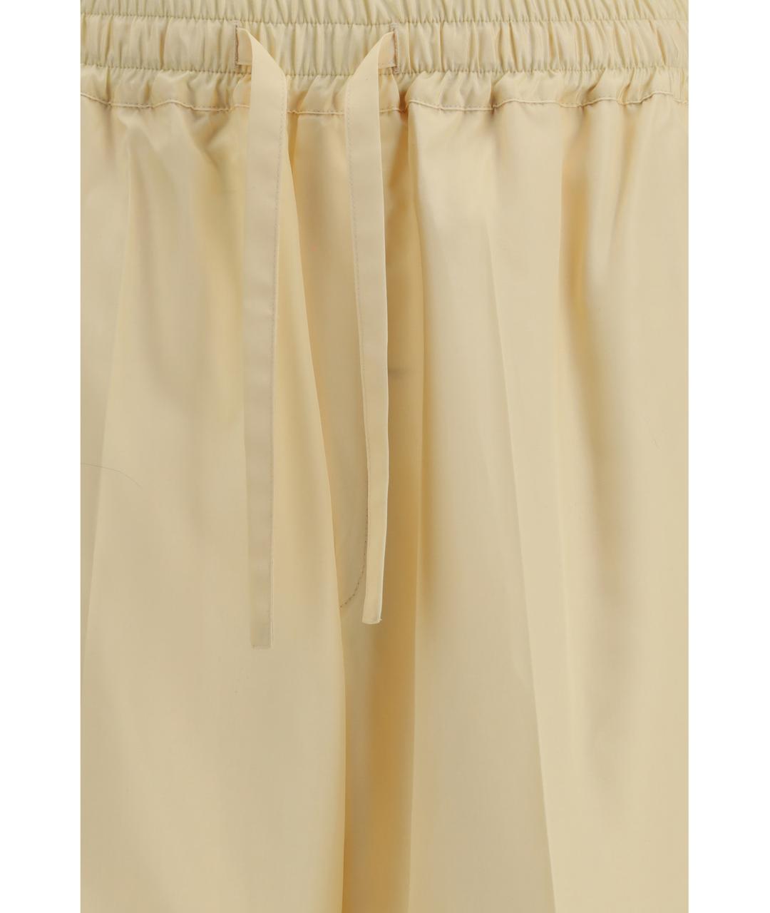 UMIT BENAN Желтые шелковые повседневные брюки, фото 3