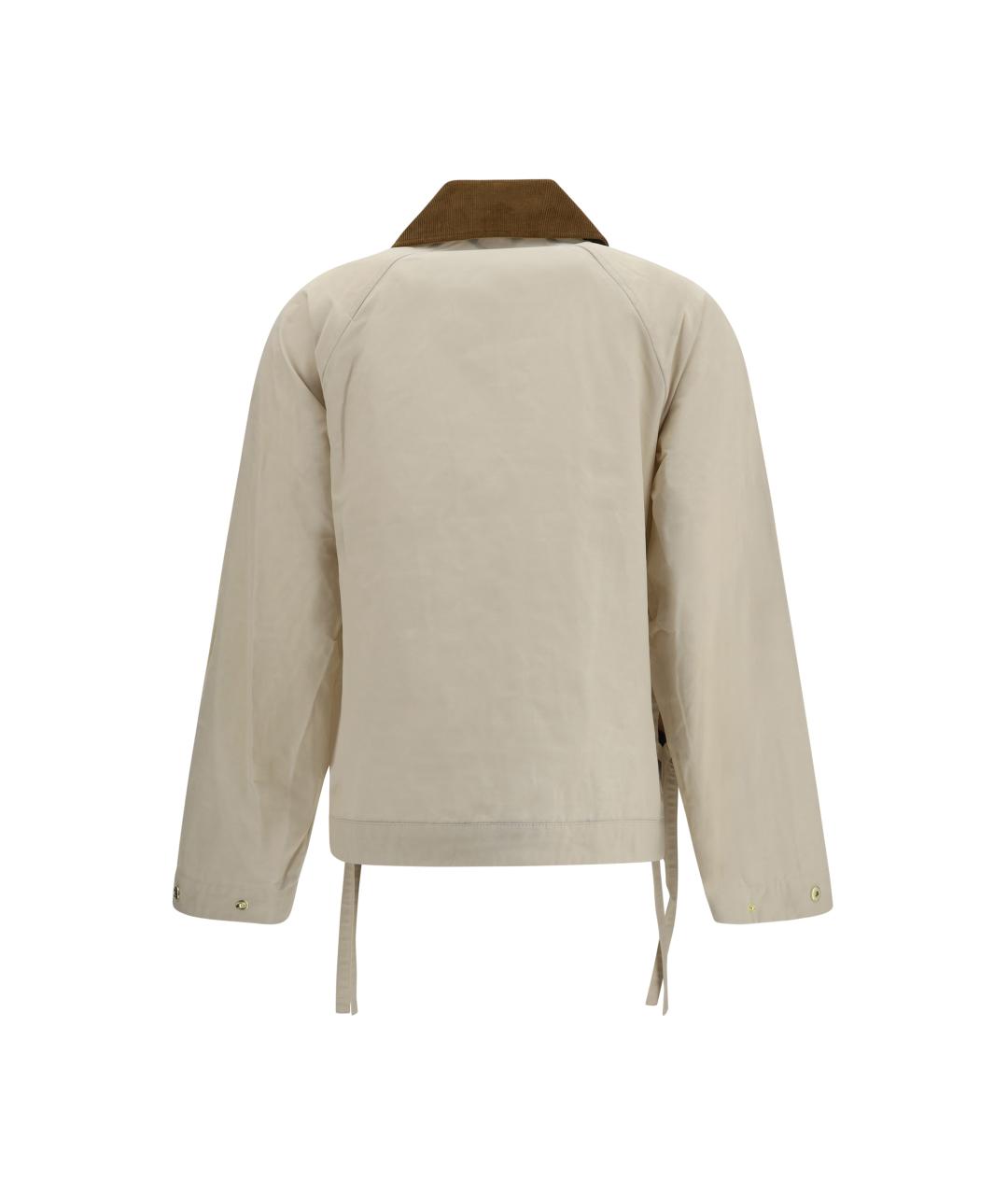 BARBOUR Белая хлопковая куртка, фото 2