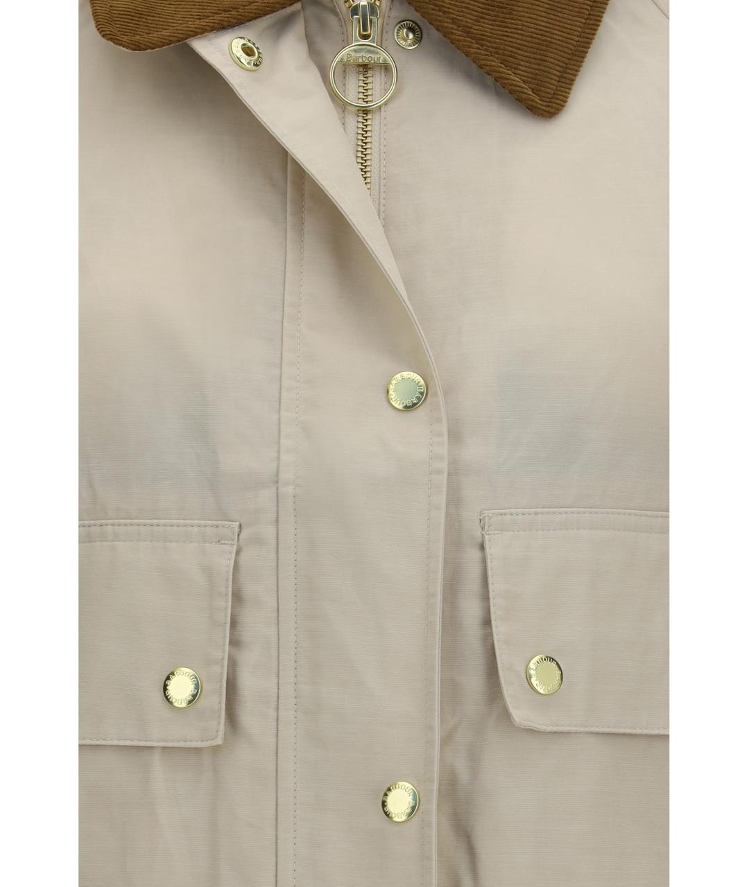 BARBOUR Белая хлопковая куртка, фото 3