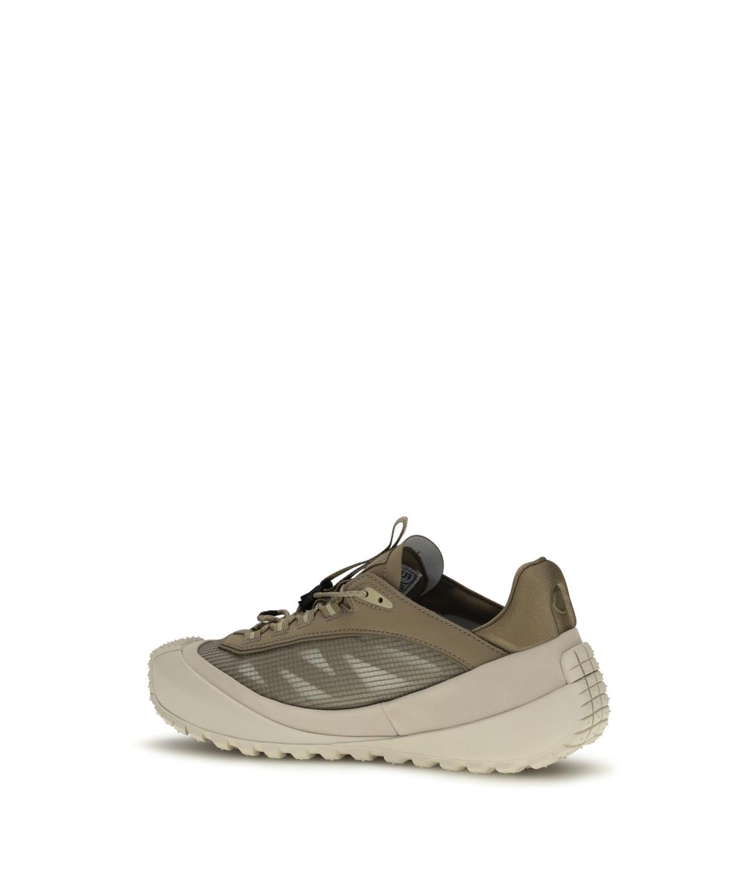 MONCLER Бежевые замшевые кроссовки, фото 3