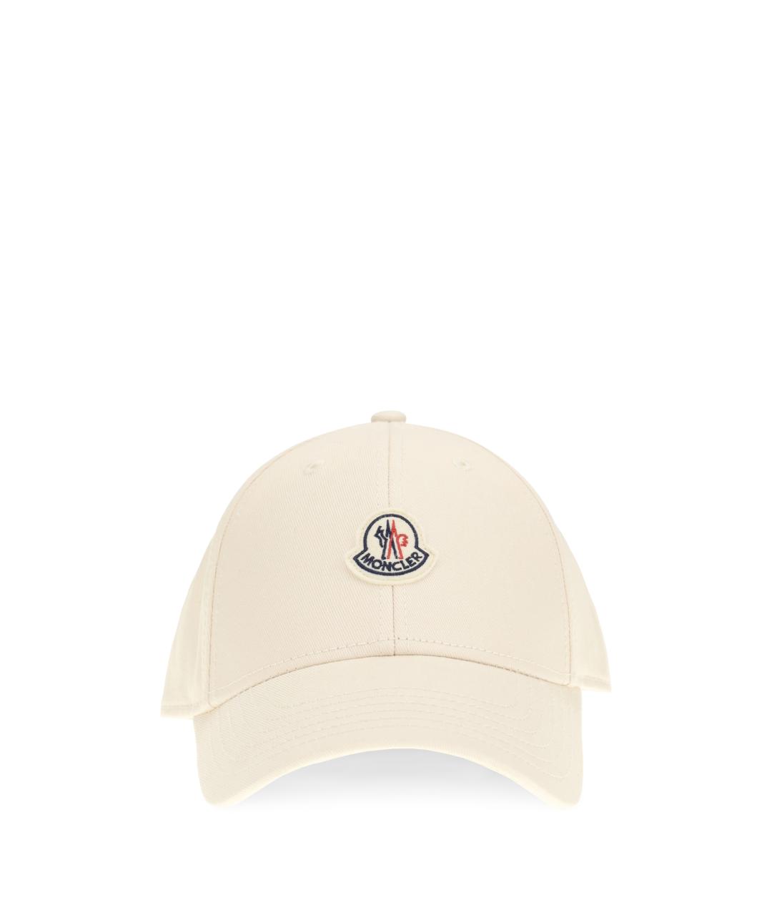 MONCLER Белая хлопковая кепка, фото 1