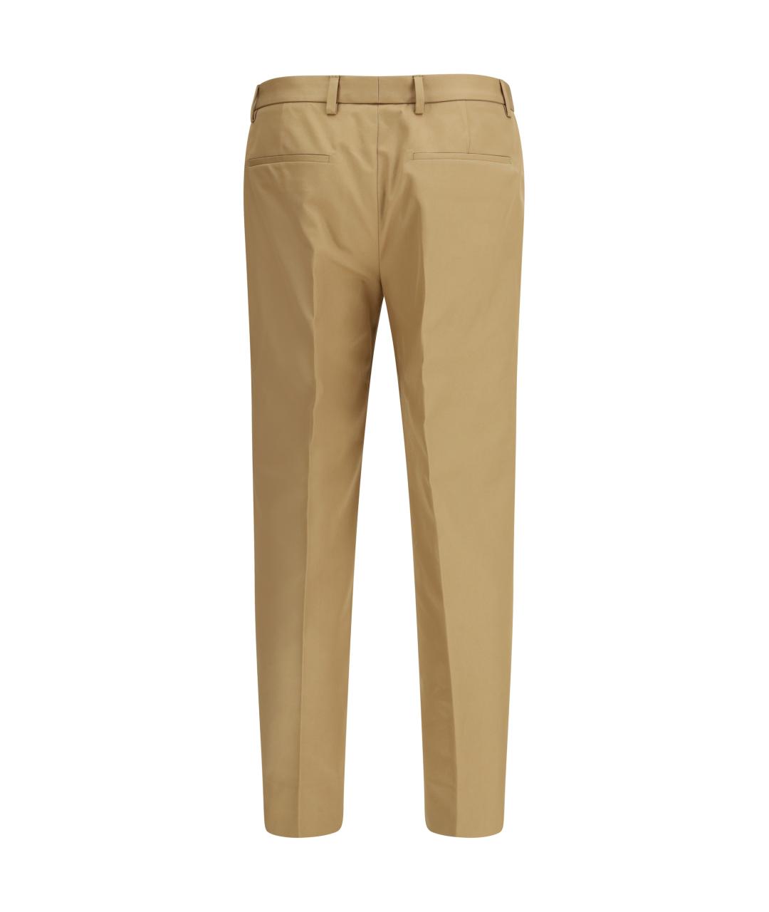 GUCCI Бежевые хлопковые повседневные брюки, фото 2