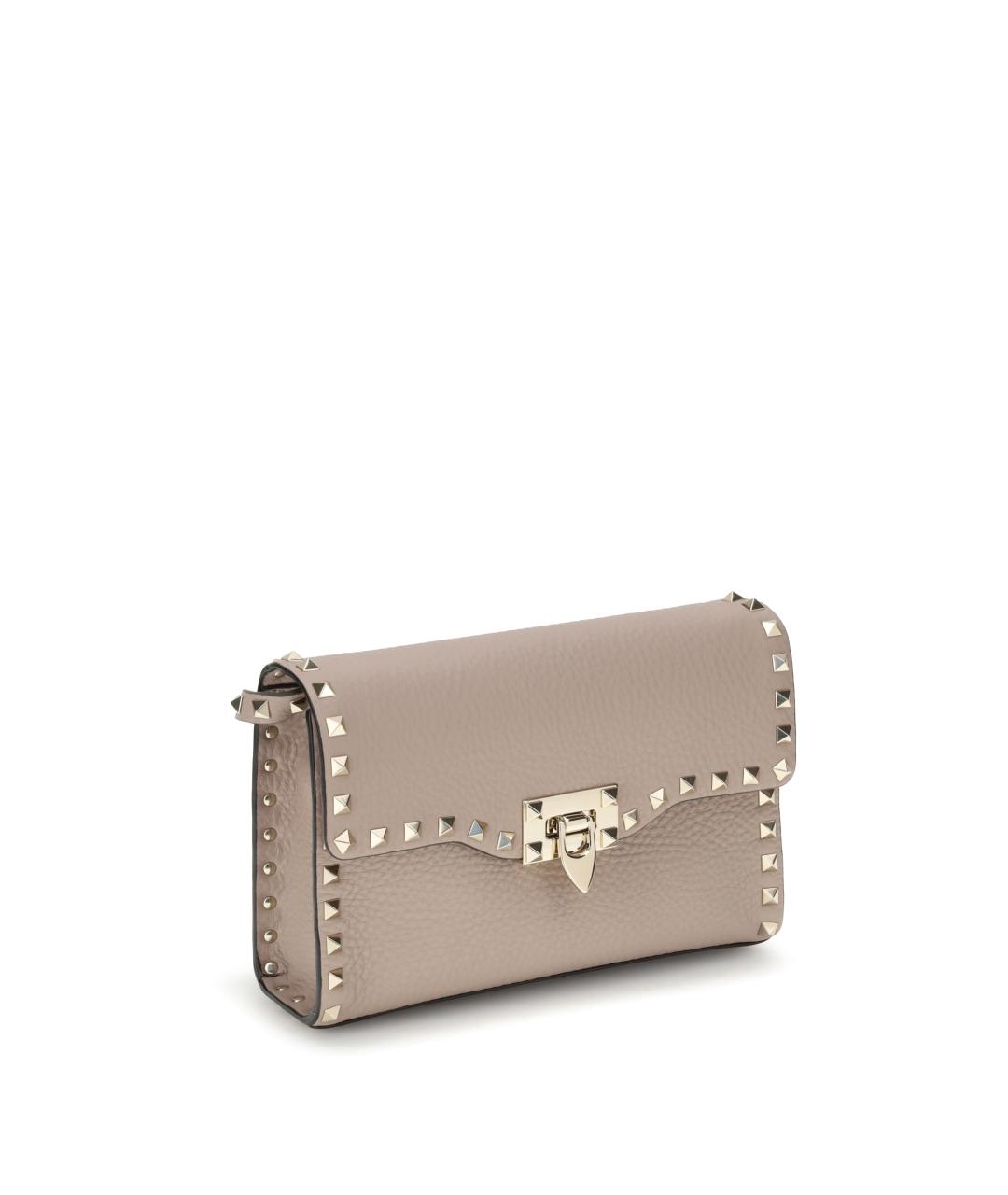 VALENTINO Серая кожаная сумка через плечо, фото 2