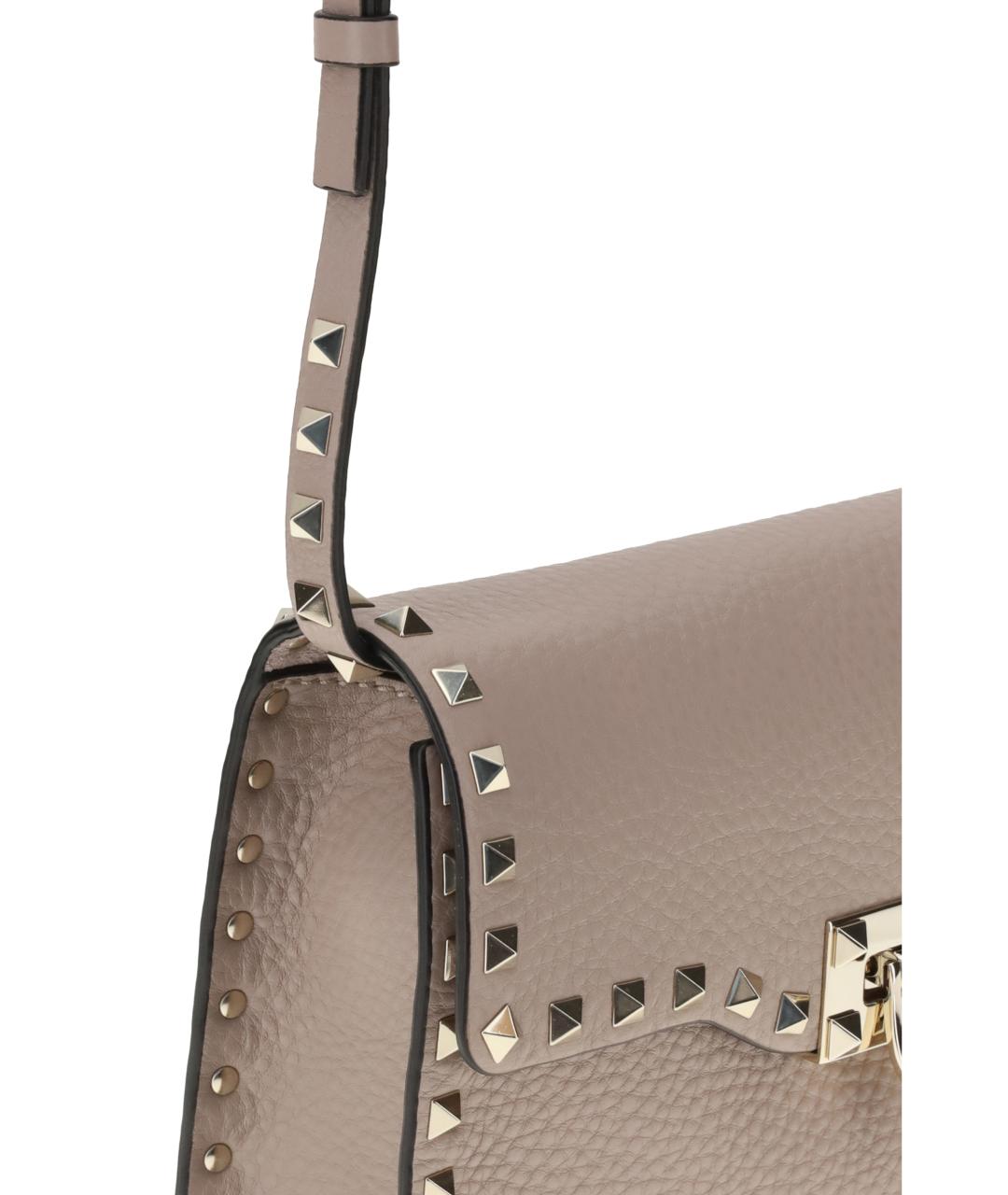 VALENTINO Серая кожаная сумка через плечо, фото 4