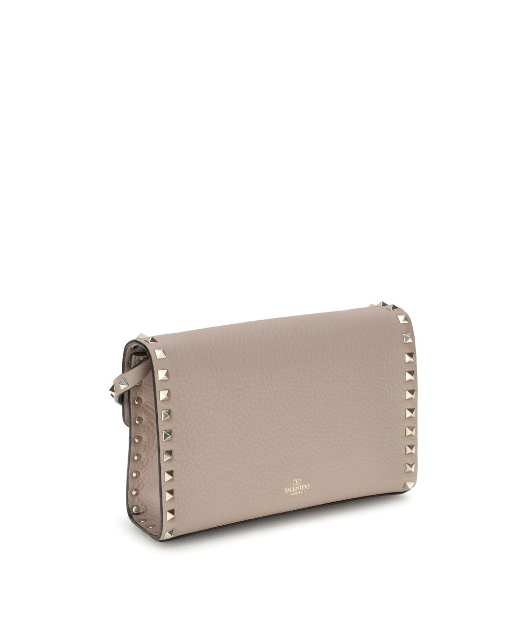 VALENTINO Серая кожаная сумка через плечо, фото 3