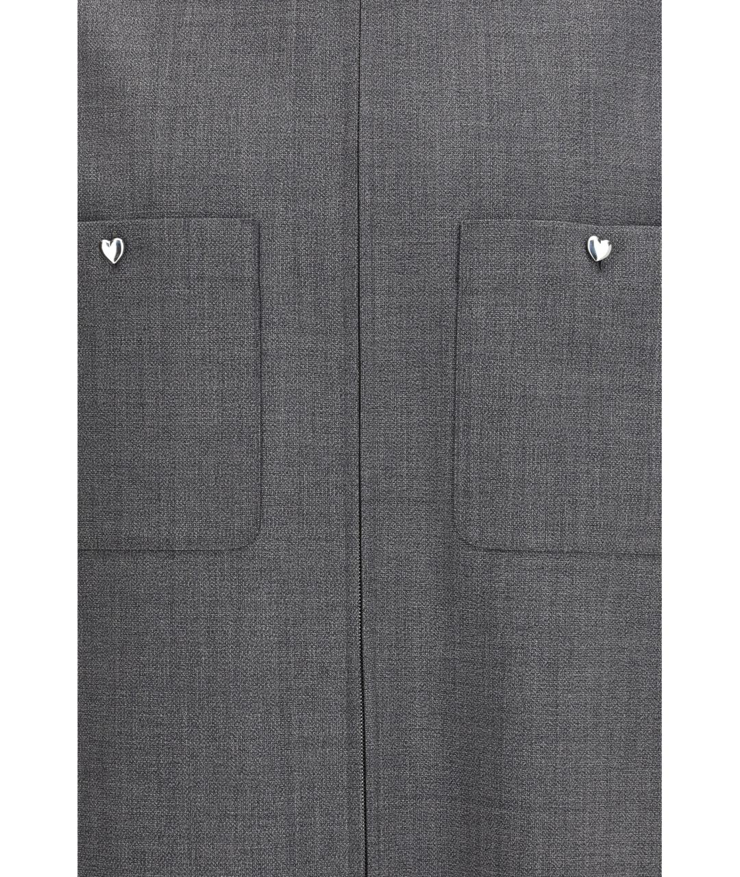 VALENTINO Серая полиэстеровая куртка, фото 3