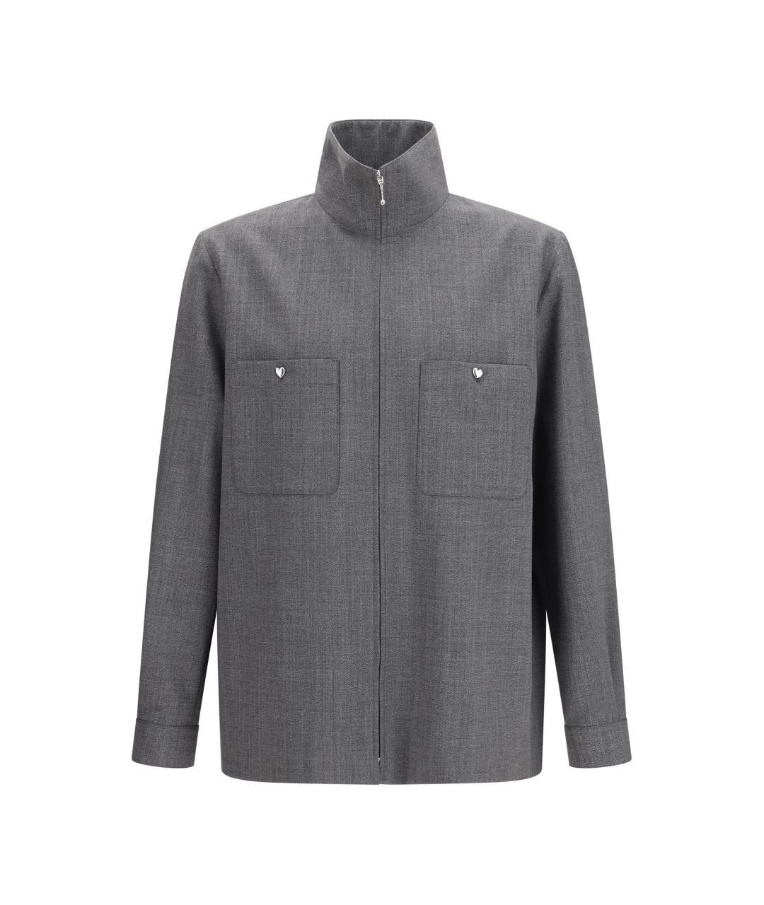 VALENTINO Серая полиэстеровая куртка, фото 1