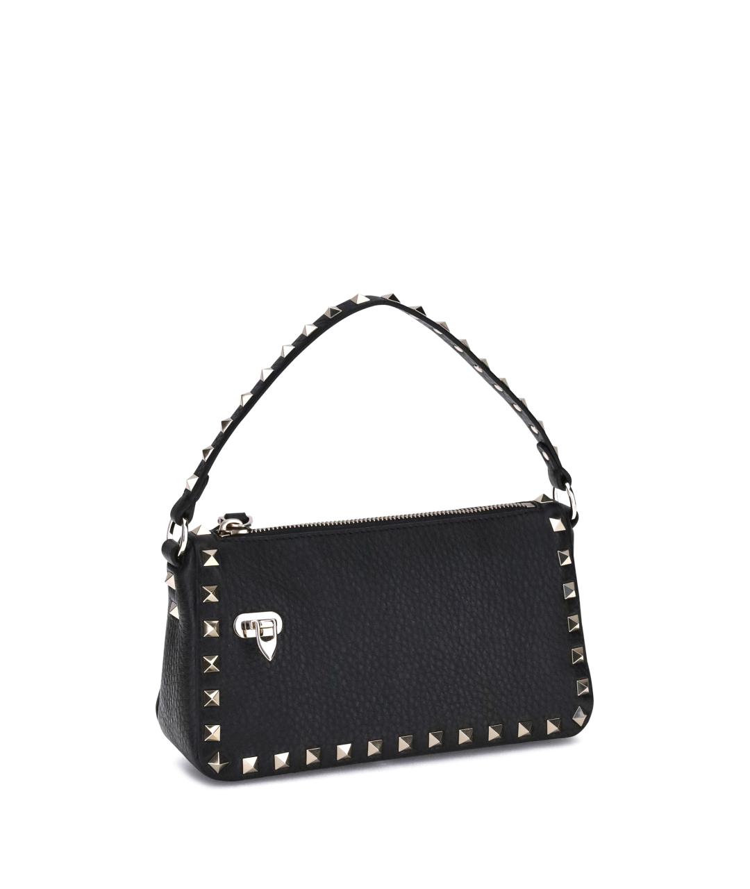 VALENTINO Черная кожаная сумка через плечо, фото 3