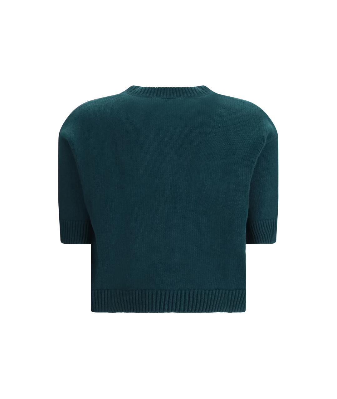 GUCCI Зеленый шерстяной джемпер / свитер, фото 2