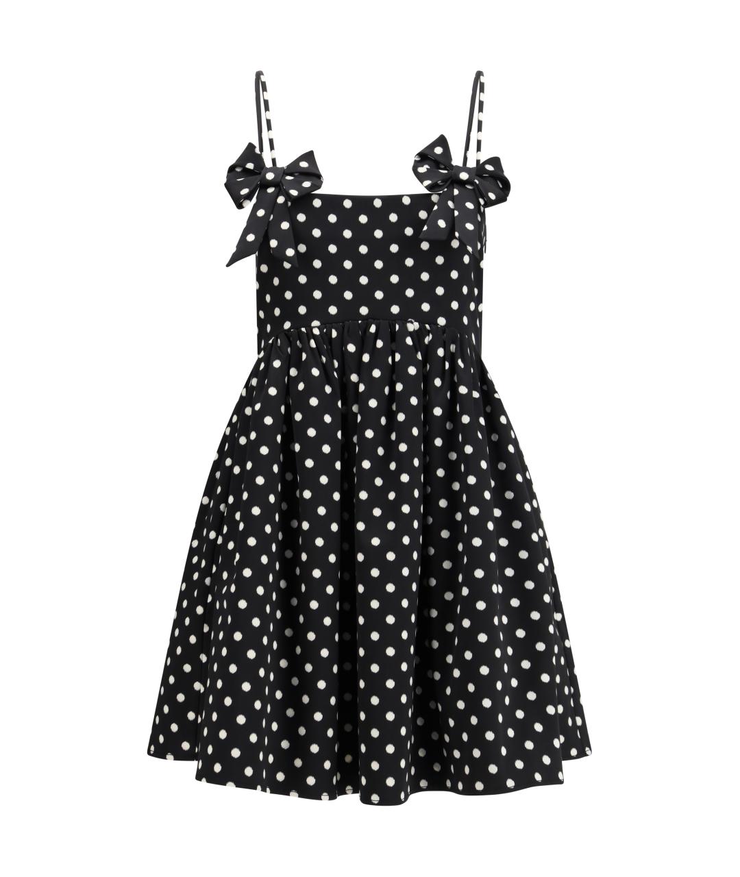 GANNI Черное полиэстеровое повседневное платье, фото 1