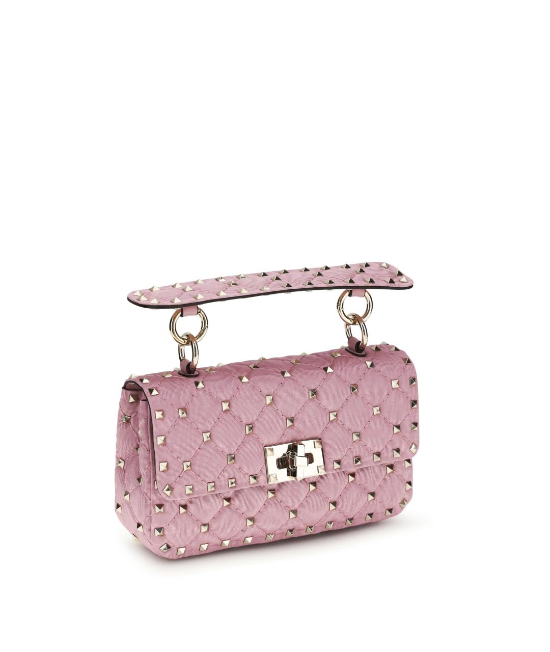 VALENTINO Розовая кожаная сумка через плечо, фото 2