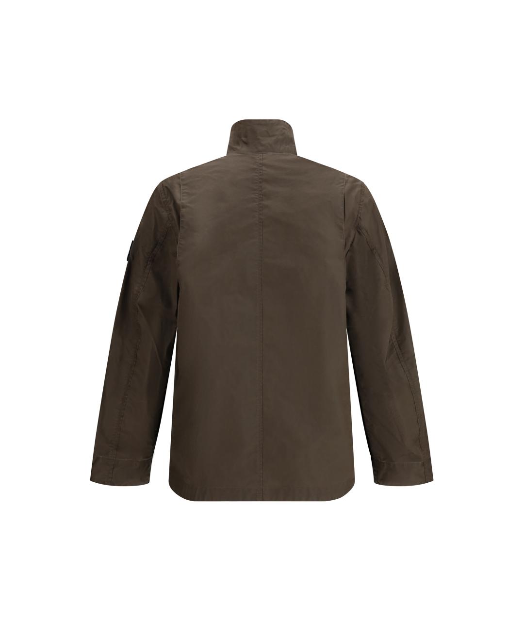 STONE ISLAND Коричневая полиэстеровая куртка, фото 2