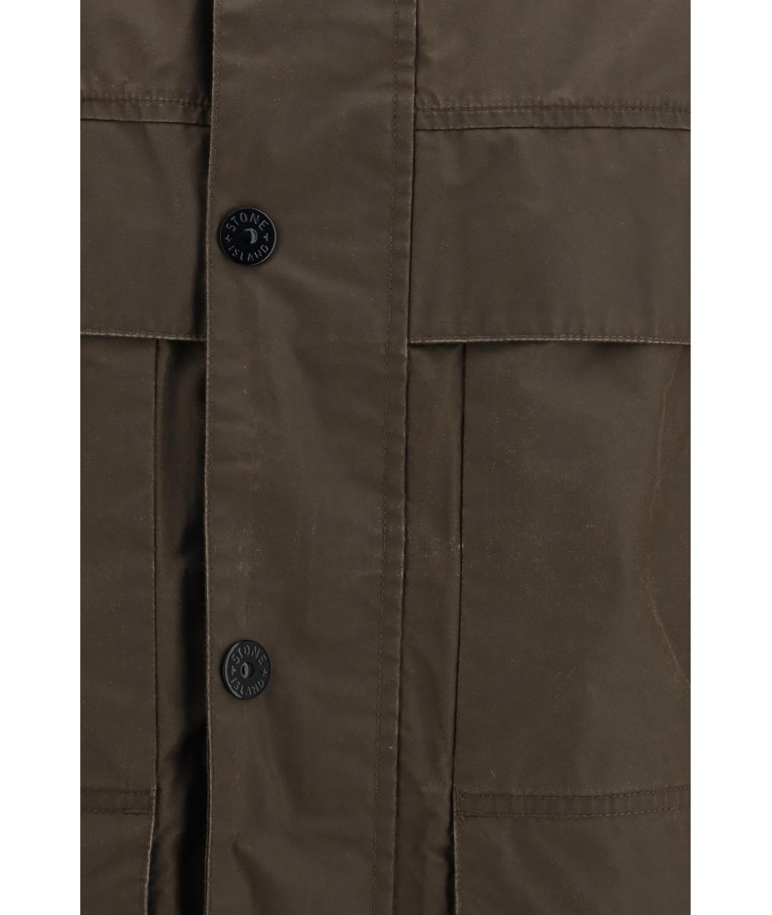 STONE ISLAND Коричневая полиэстеровая куртка, фото 3