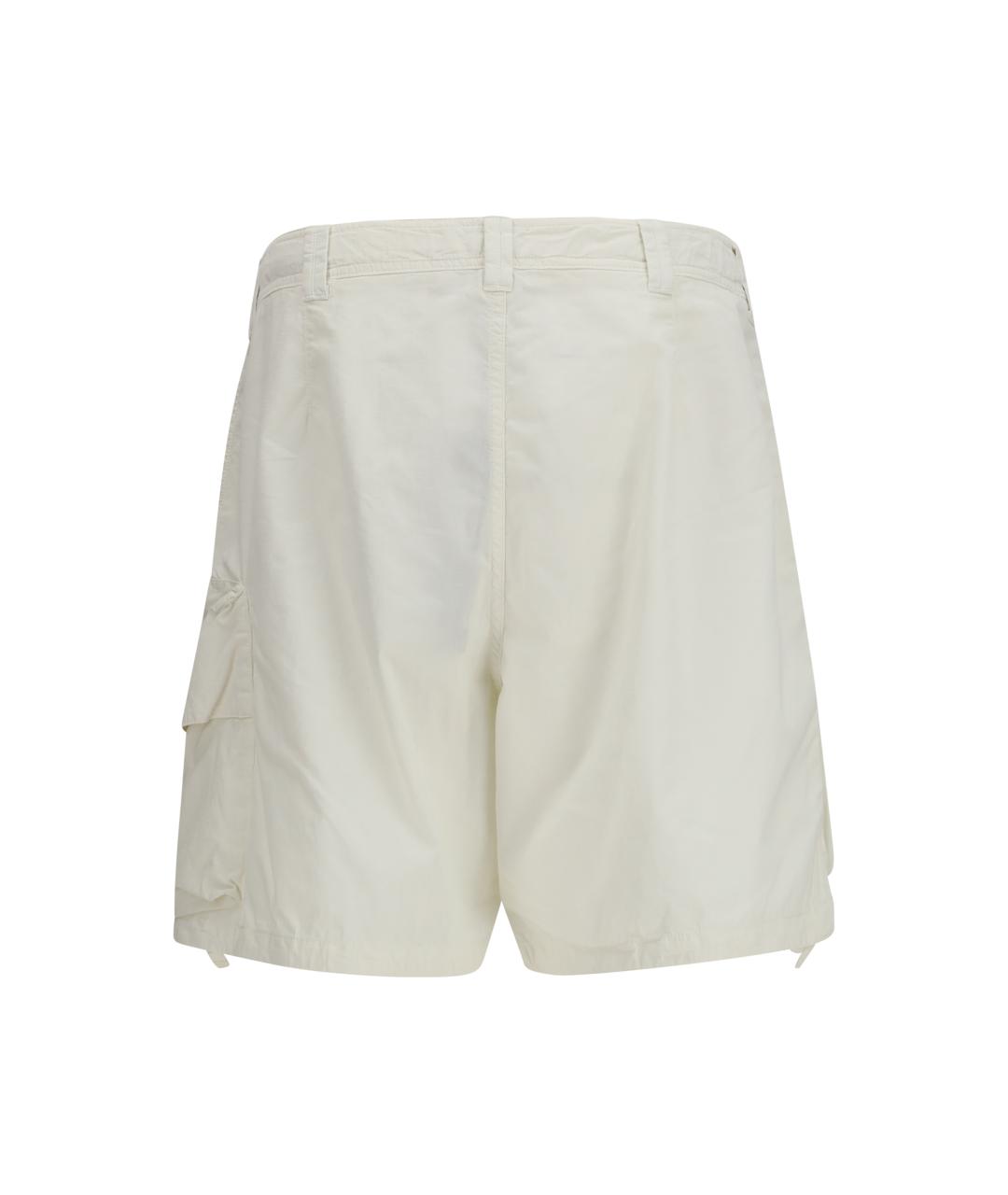 STONE ISLAND Белые хлопковые шорты, фото 2