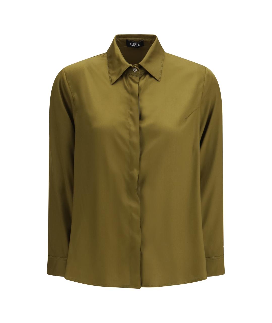 ELLA Коричневая вискозная рубашка, фото 1