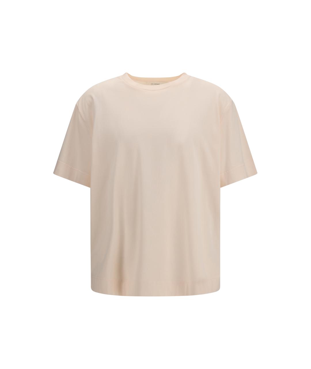 UMIT BENAN Бежевая хлопковая футболка, фото 4