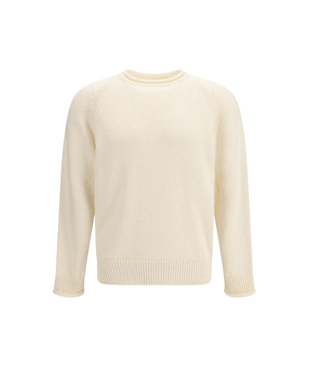 UMIT BENAN Белый хлопковый джемпер / свитер, фото 1