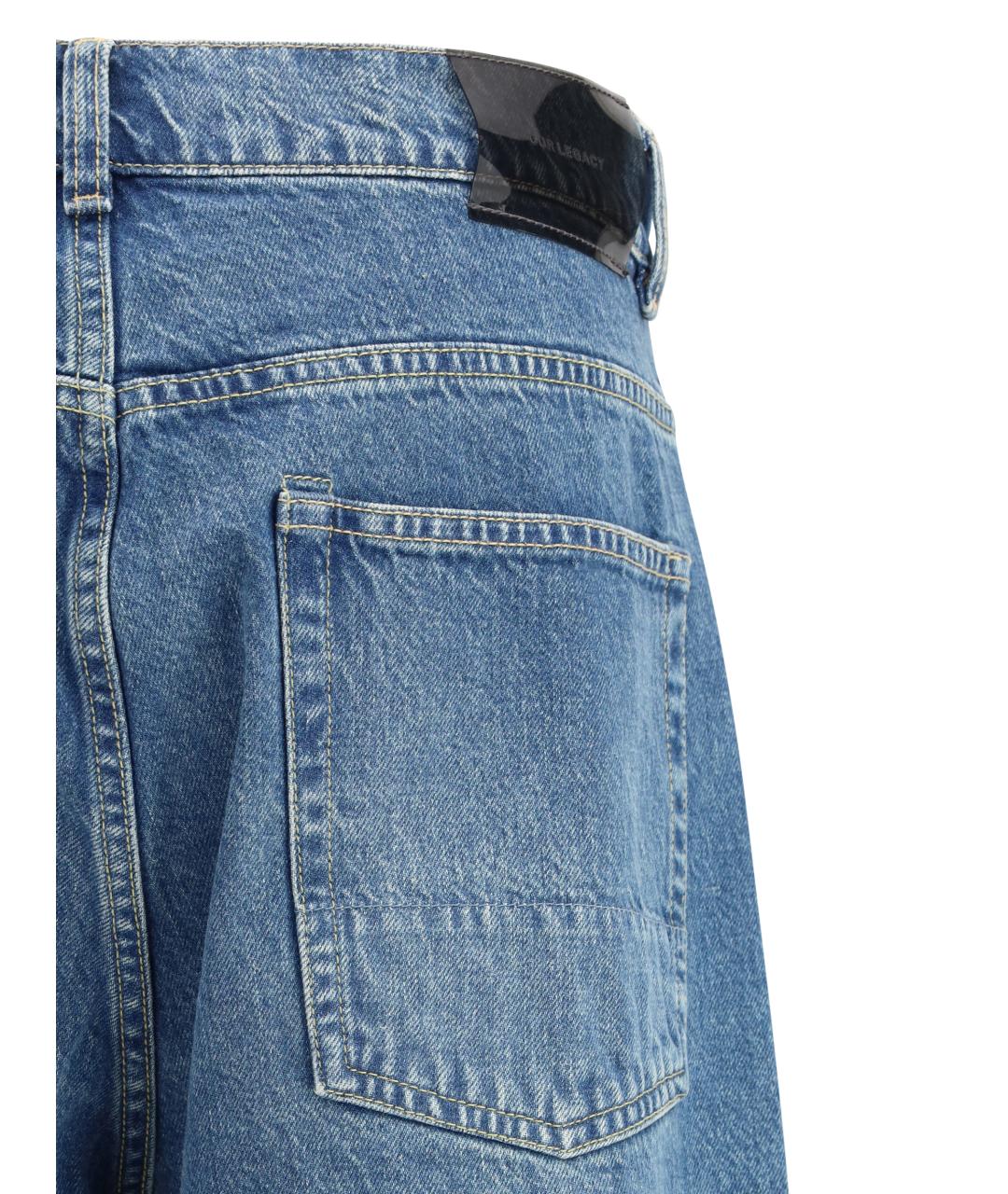 OUR LEGACY Синие хлопковые прямые джинсы, фото 3
