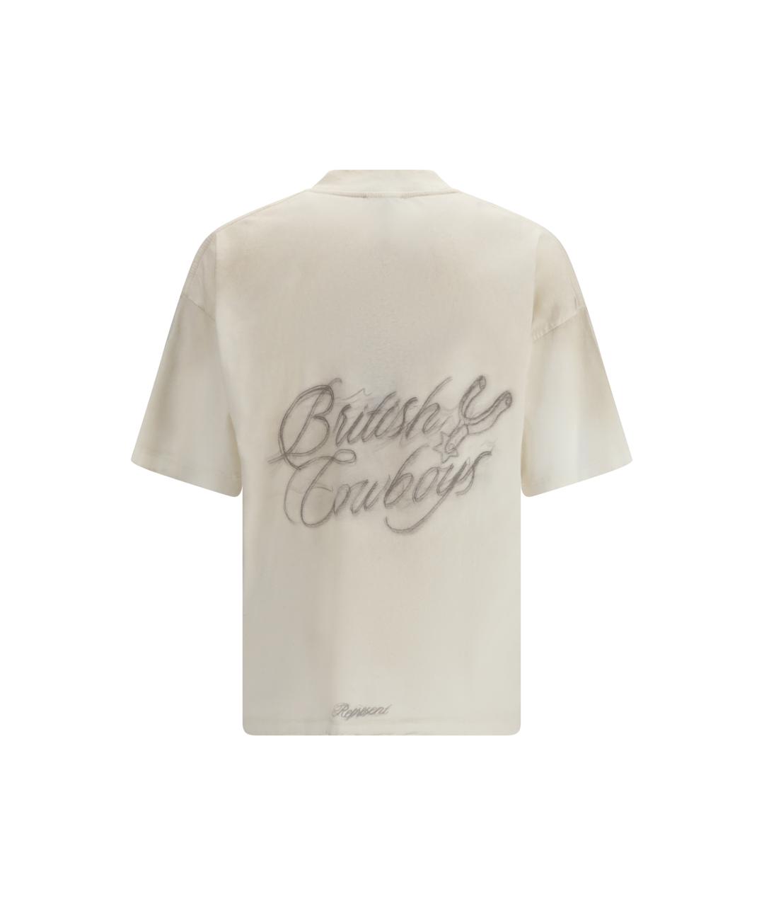 REPRESENT Белая хлопковая футболка, фото 2