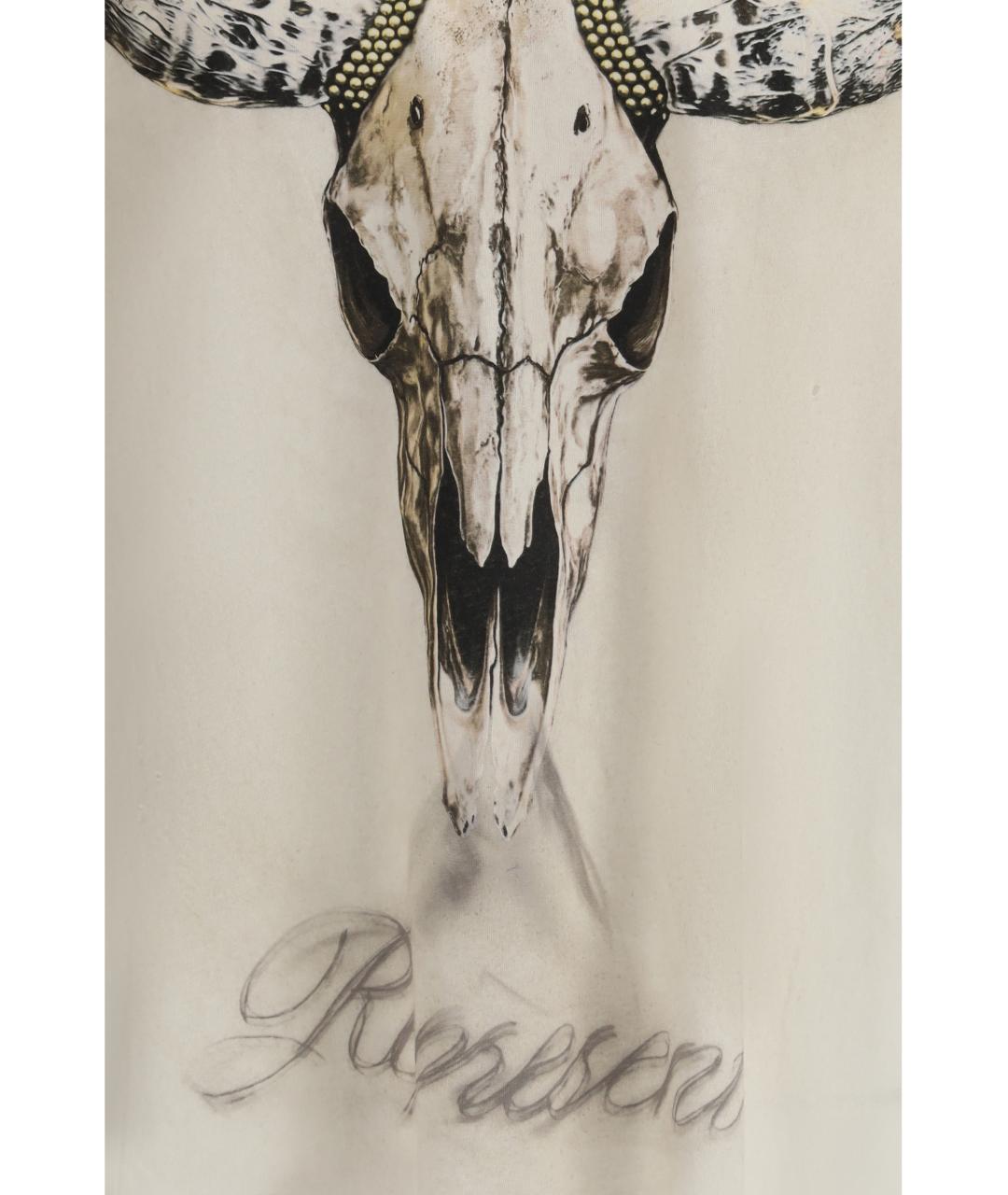 REPRESENT Белая хлопковая футболка, фото 3