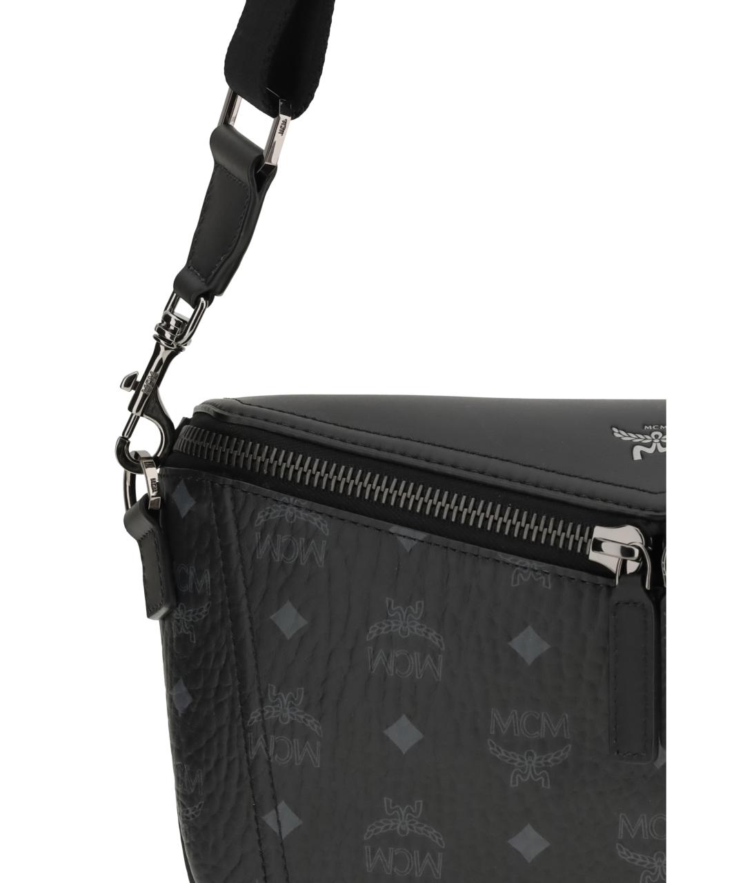MCM Черная кожаная сумка на плечо, фото 4