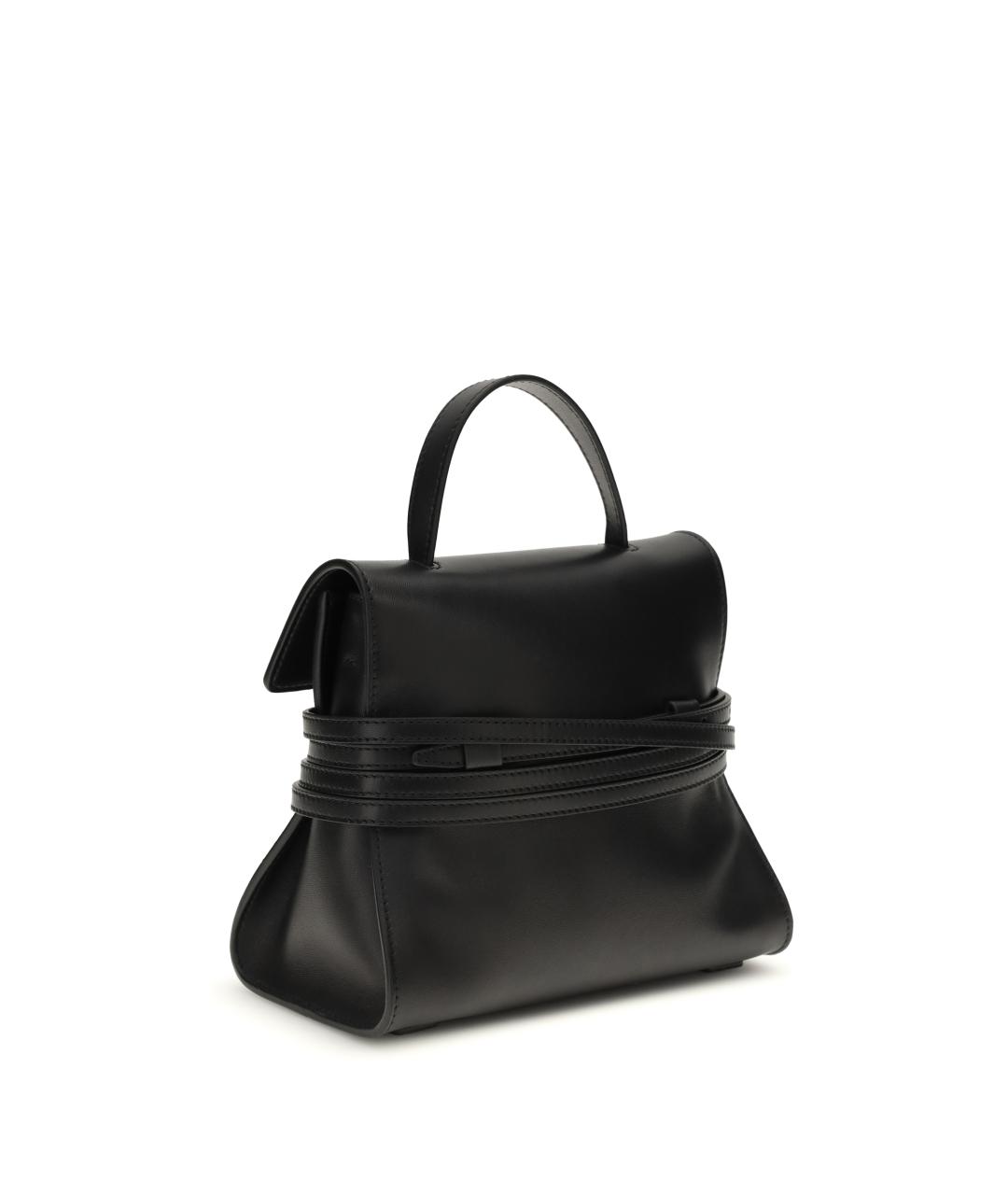 MOSCHINO Черная кожаная сумка тоут, фото 3