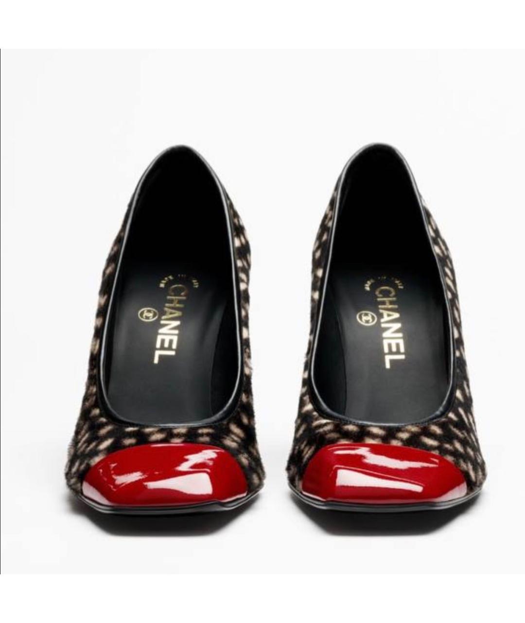 CHANEL Черные кожаные туфли, фото 4