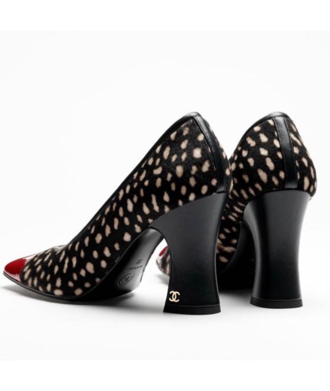 CHANEL Черные кожаные туфли, фото 3