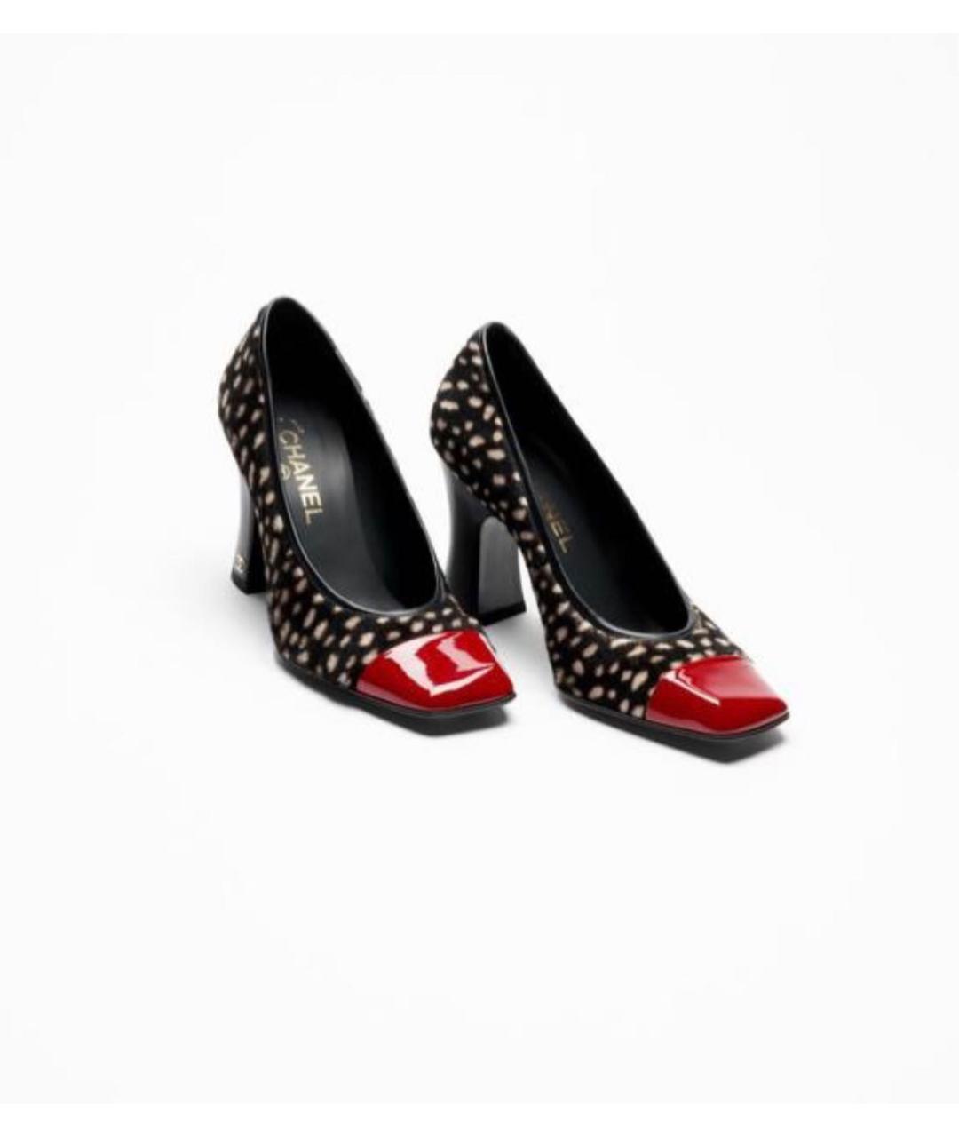 CHANEL Черные кожаные туфли, фото 2