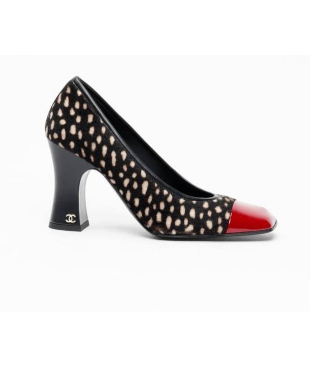 CHANEL Черные кожаные туфли, фото 5