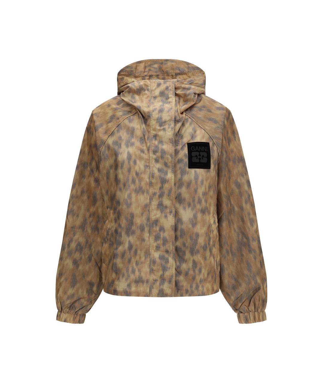 GANNI Бежевая полиамидовая куртка, фото 1