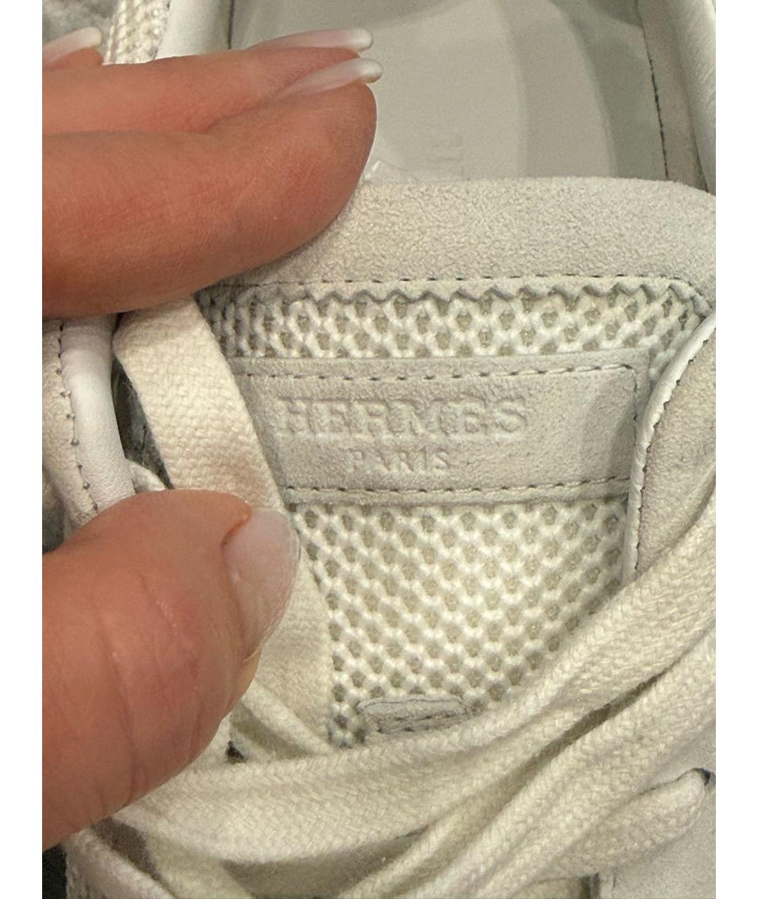 HERMES Белые кроссовки, фото 4