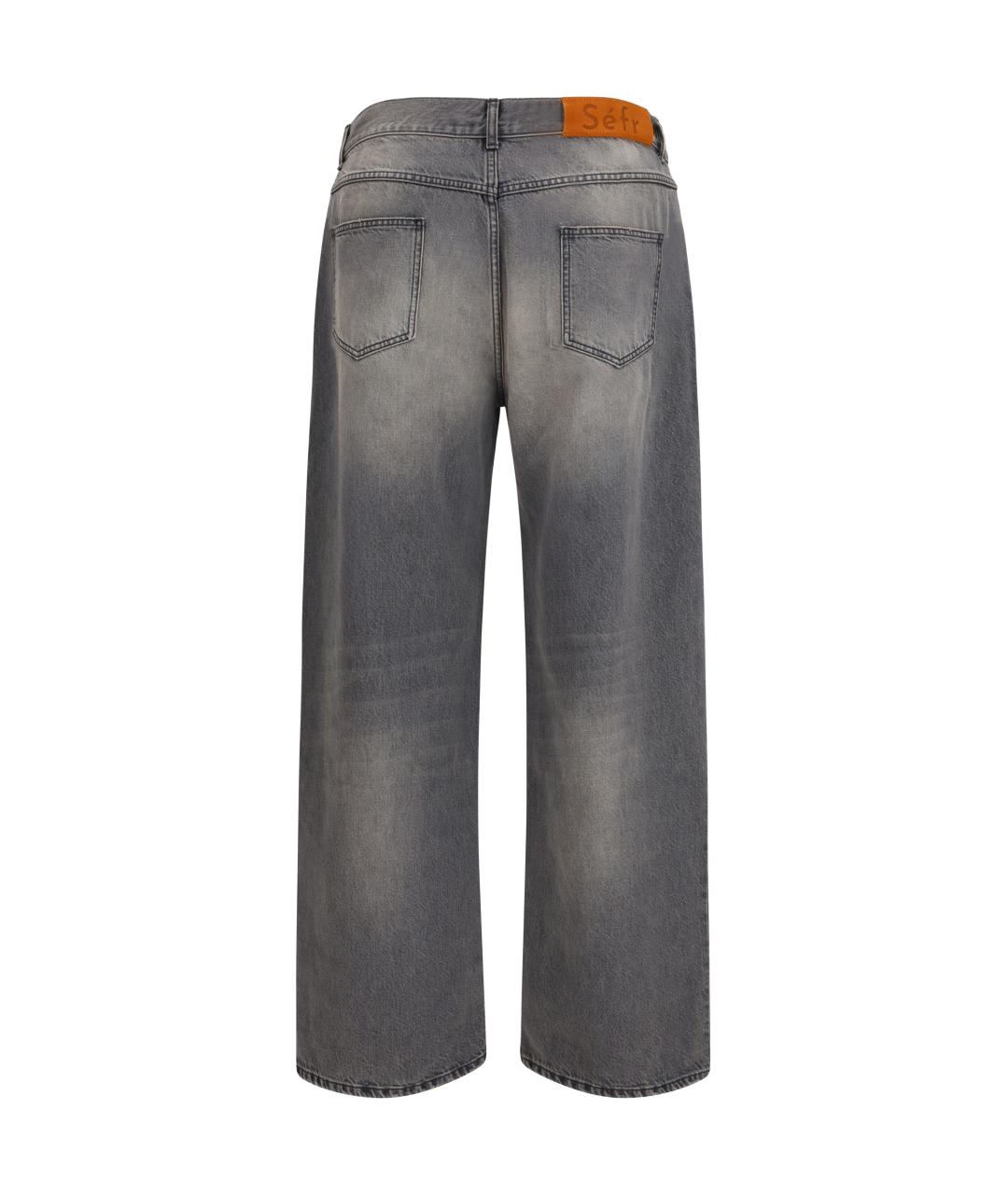 SEFR Черные хлопковые прямые джинсы, фото 2