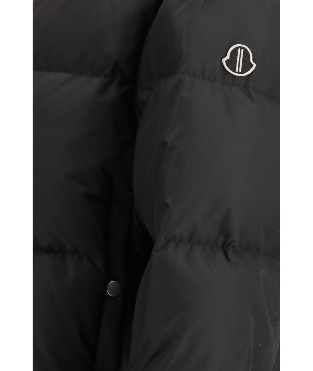 MONCLER Черный полиэстеровый пуховик, фото 3